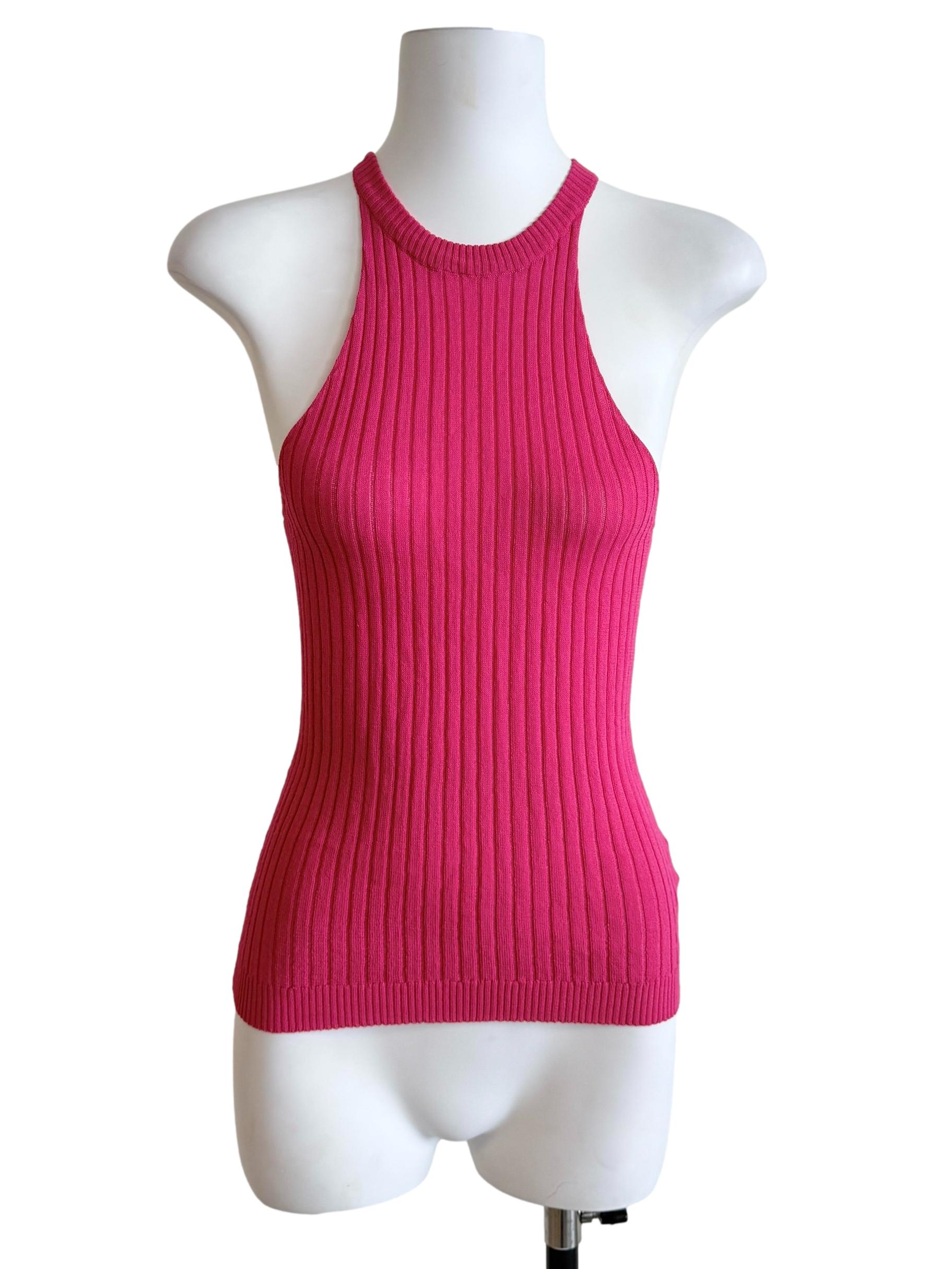 Hot Pink Knit Tank Top