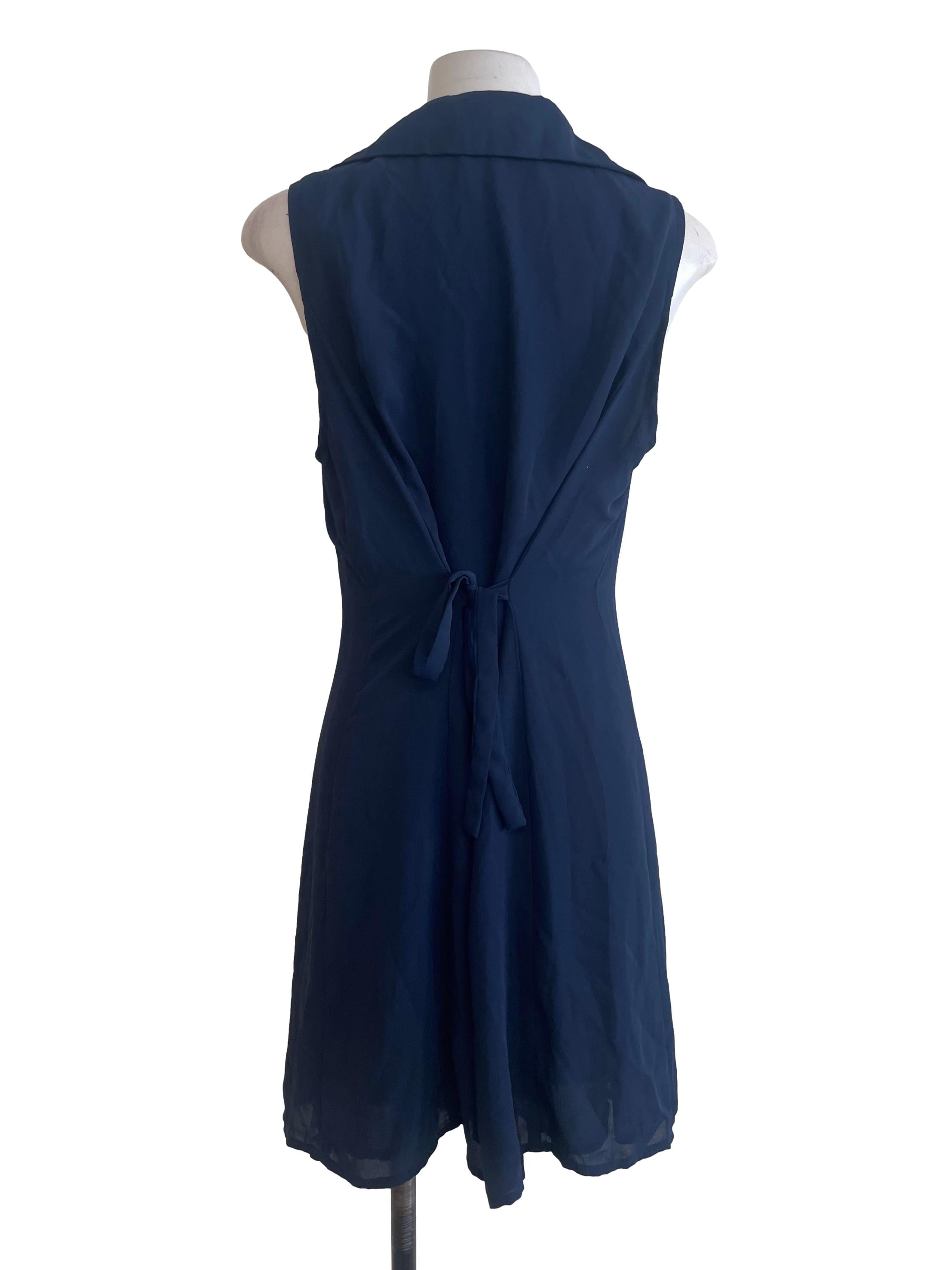Dark Blue Button Up Dress