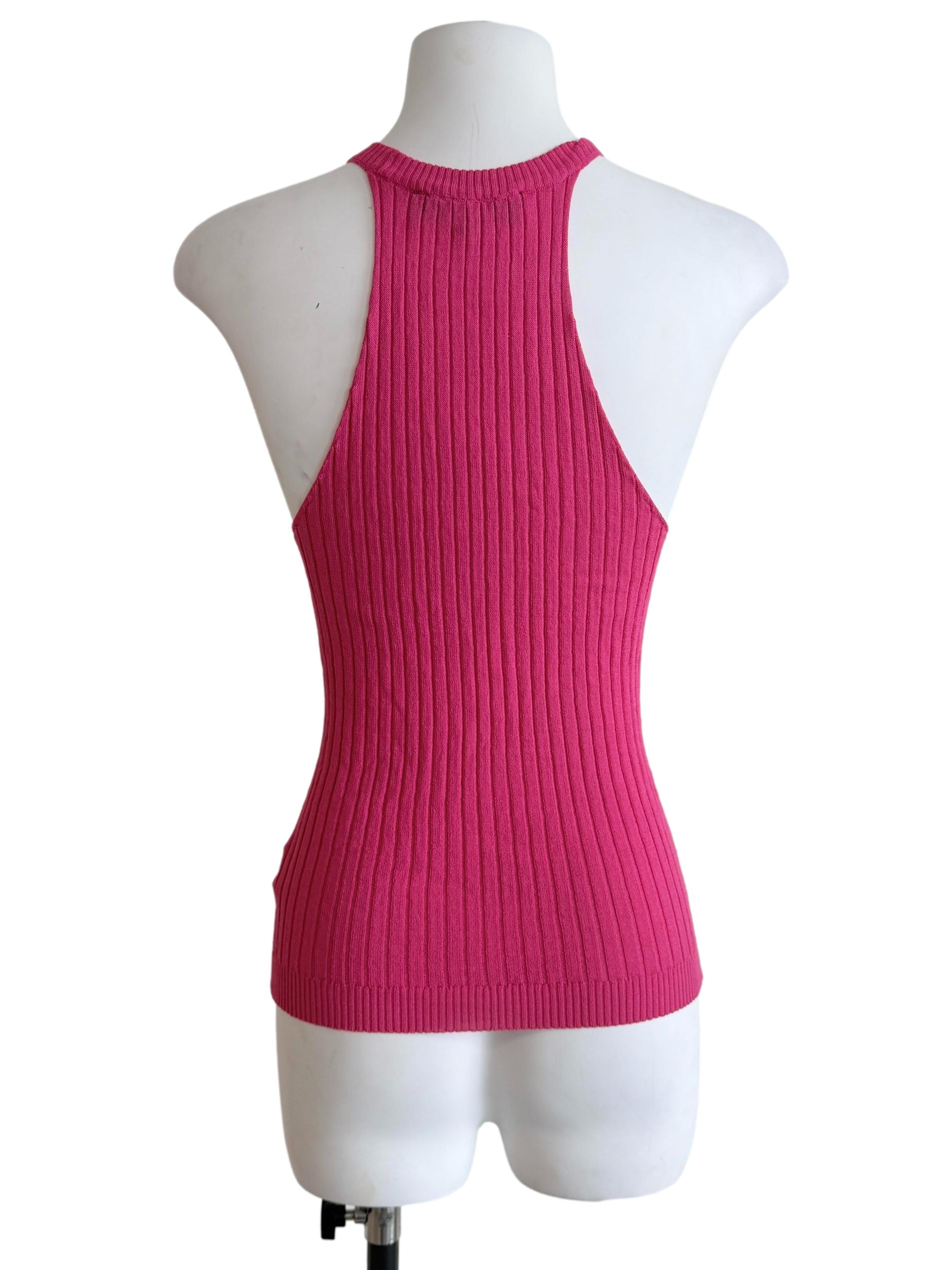 Hot Pink Knit Tank Top