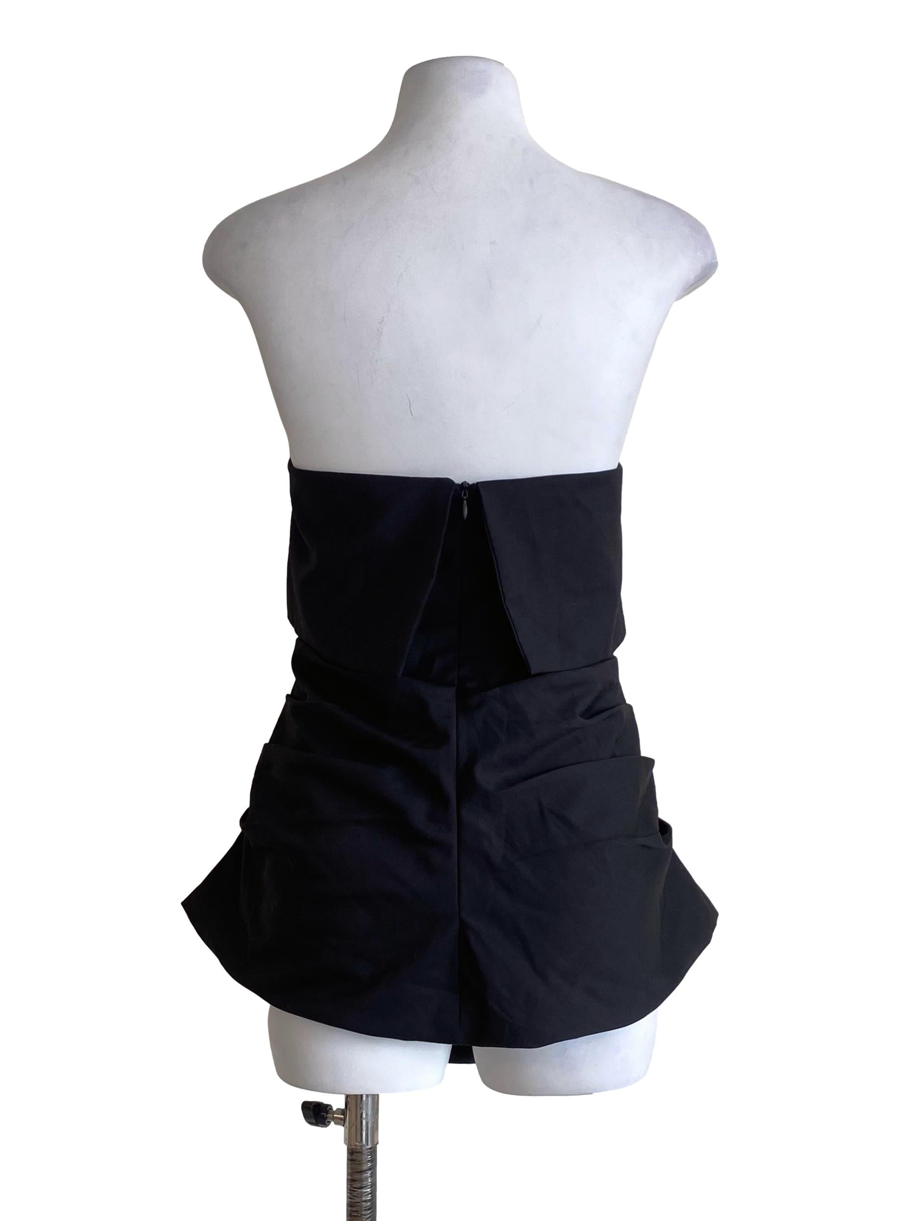 Obsidian Black Strapless Straight Across Dress TEM
