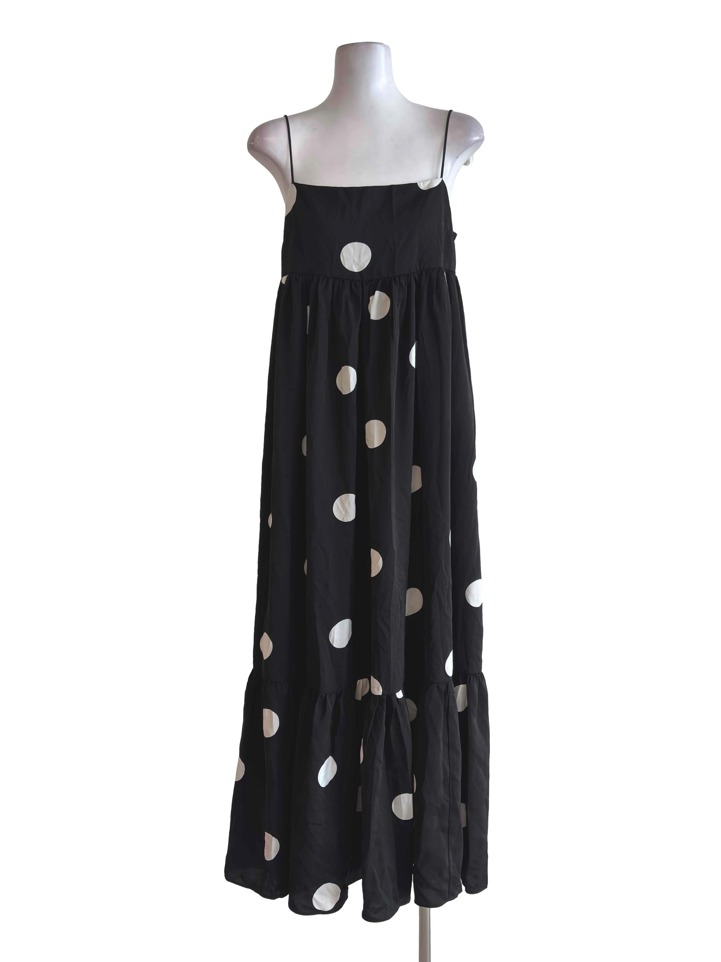 Black Polka Dots Spaghetti Dress