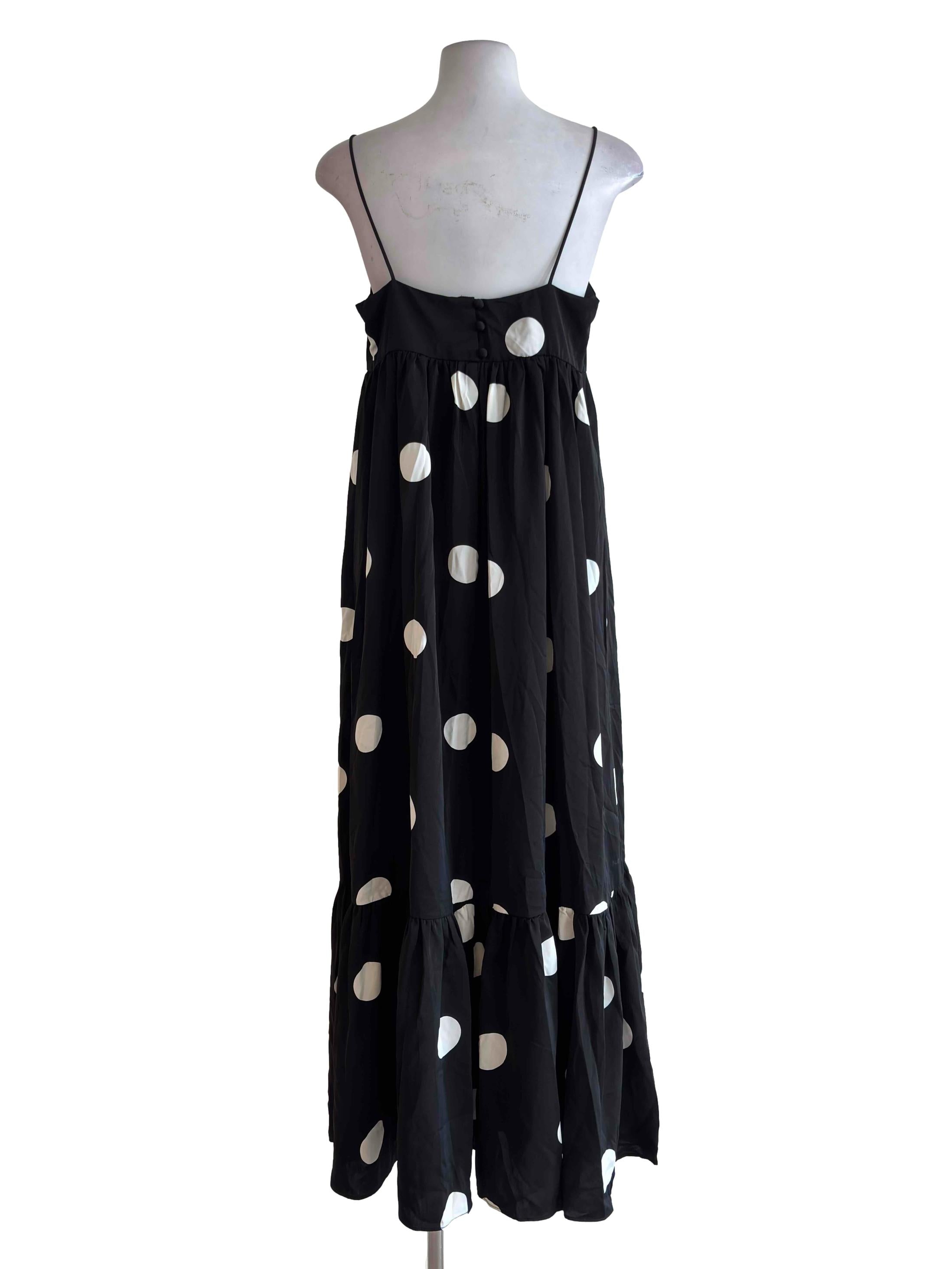 Black Polka Dots Spaghetti Dress