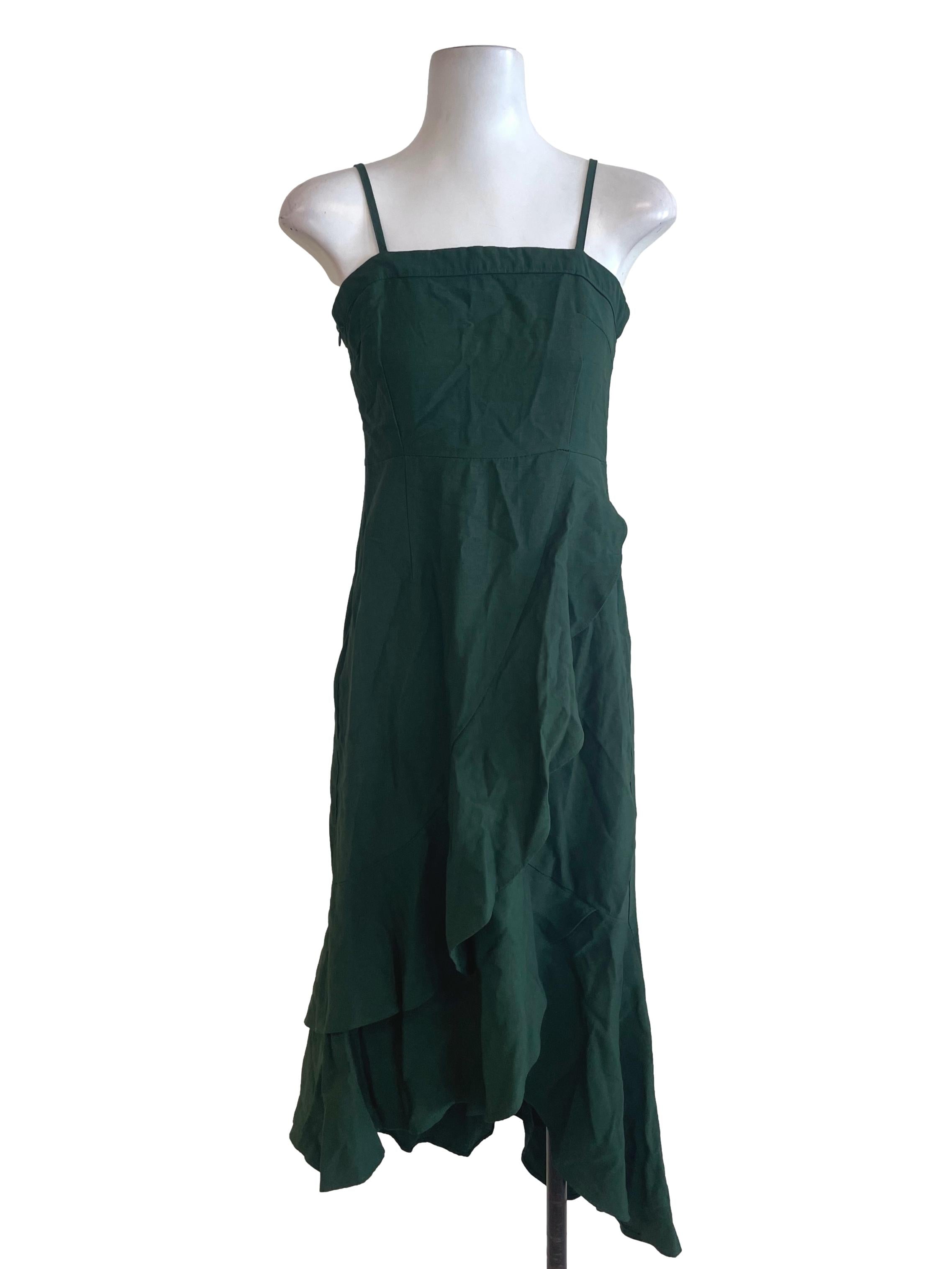 Emerald Green Ruffled Dress TEM