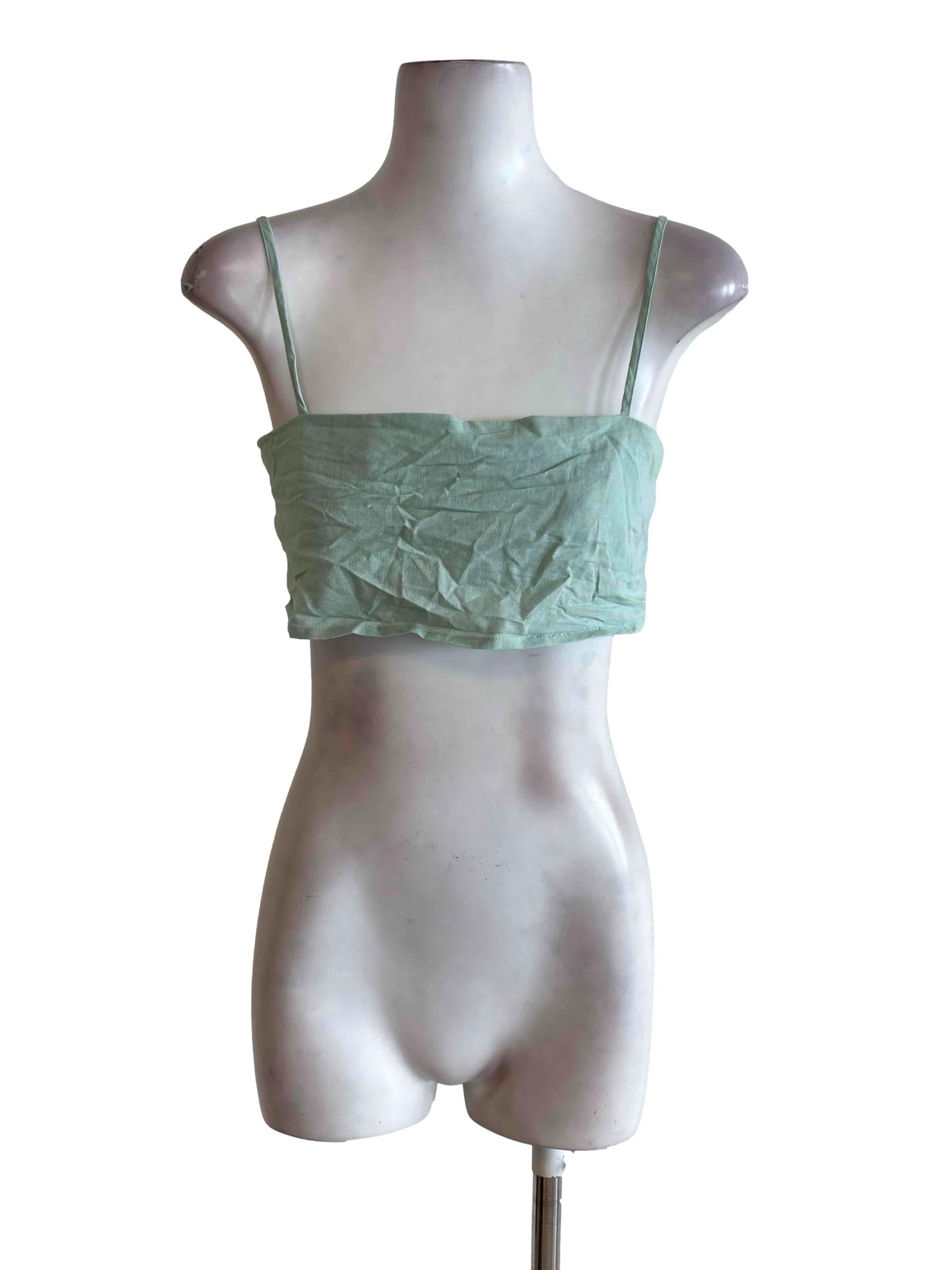 Mint Green Cropped Bra Top