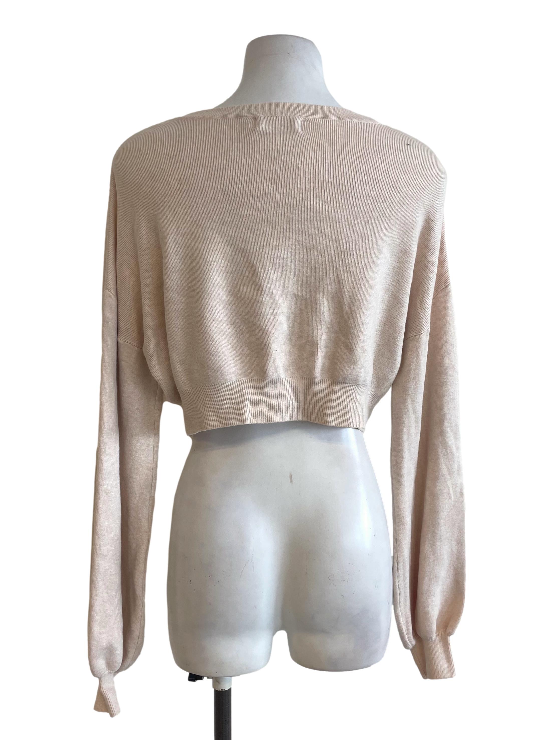 Light Brown Crop Cardigan