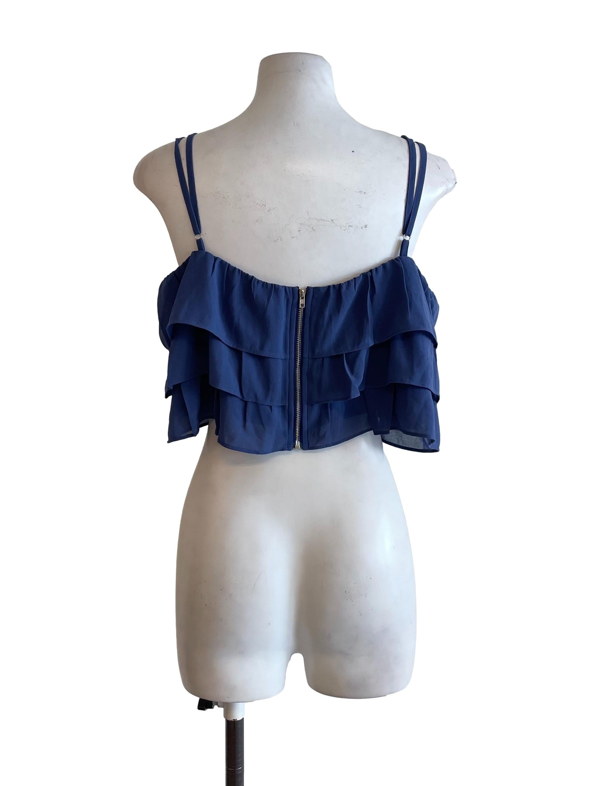Dusty Blue Layered Tube Top