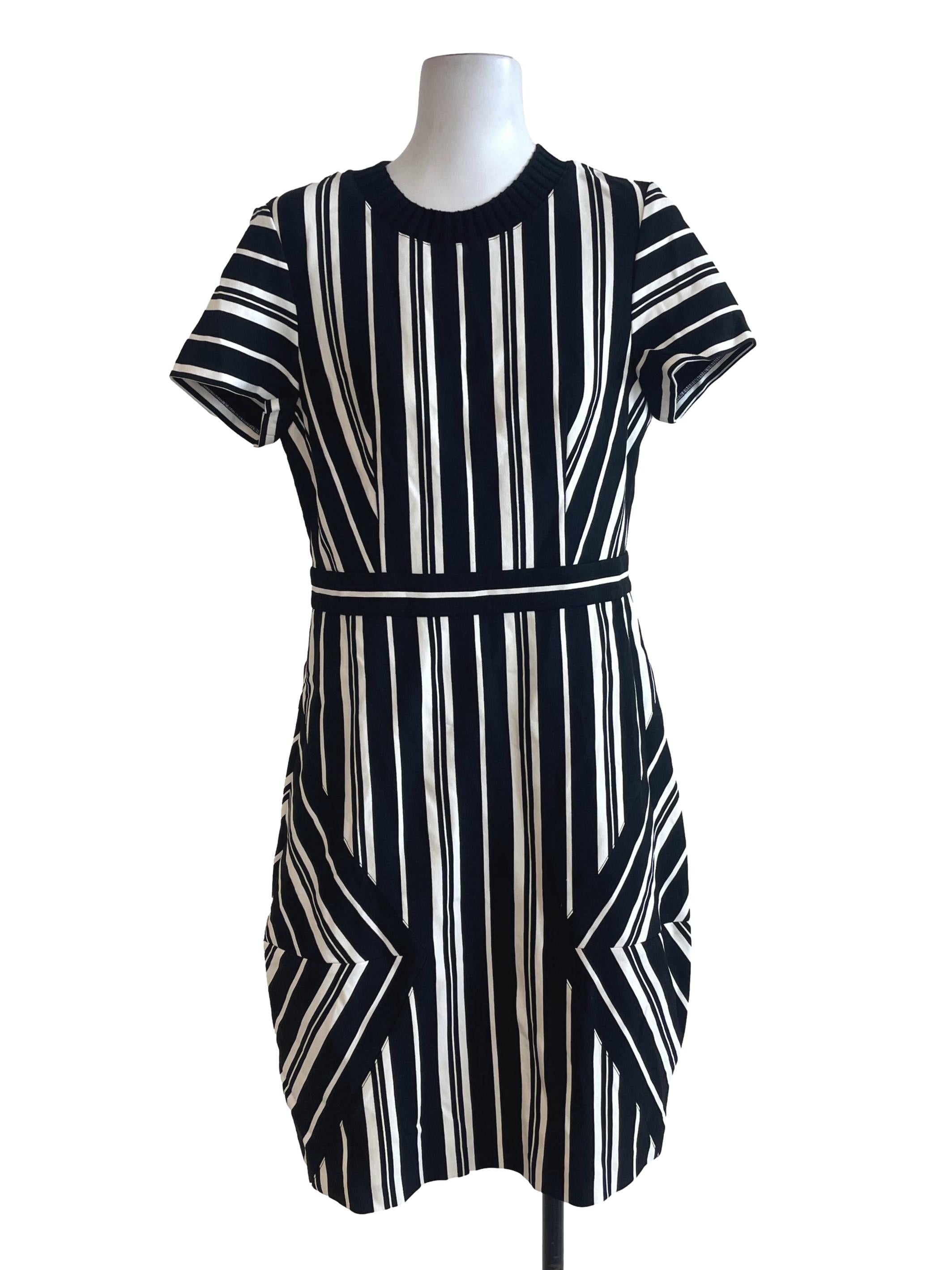 Black And White Striped Dress