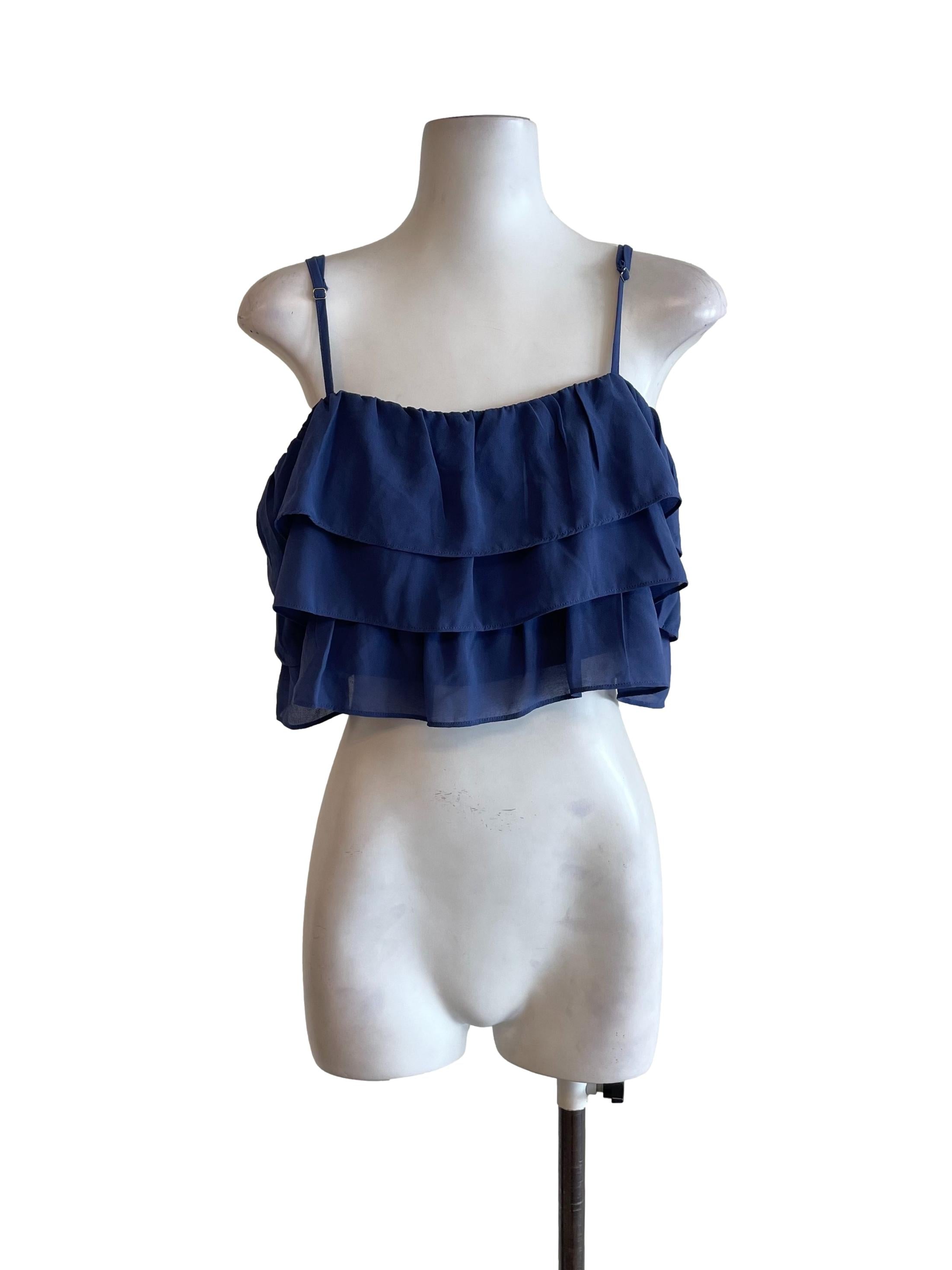 Dusty Blue Layered Tube Top