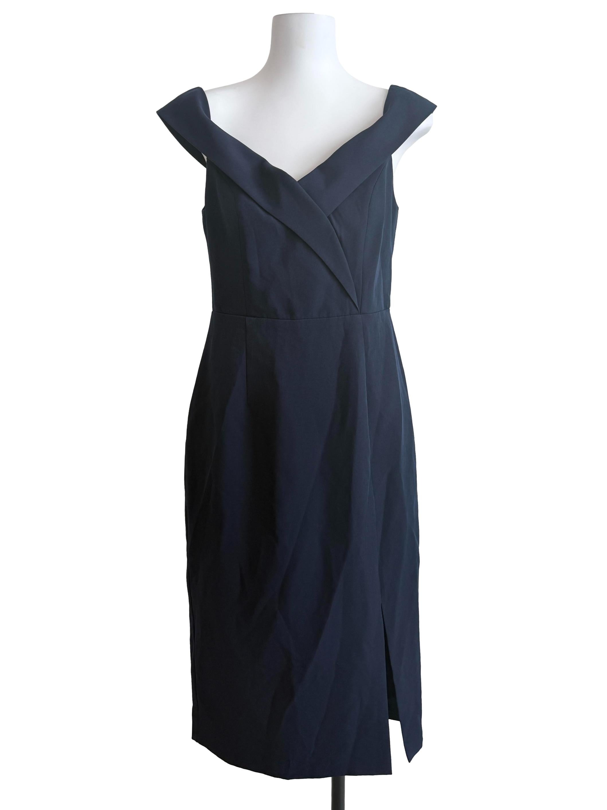 Navy Blue A-Line Dress