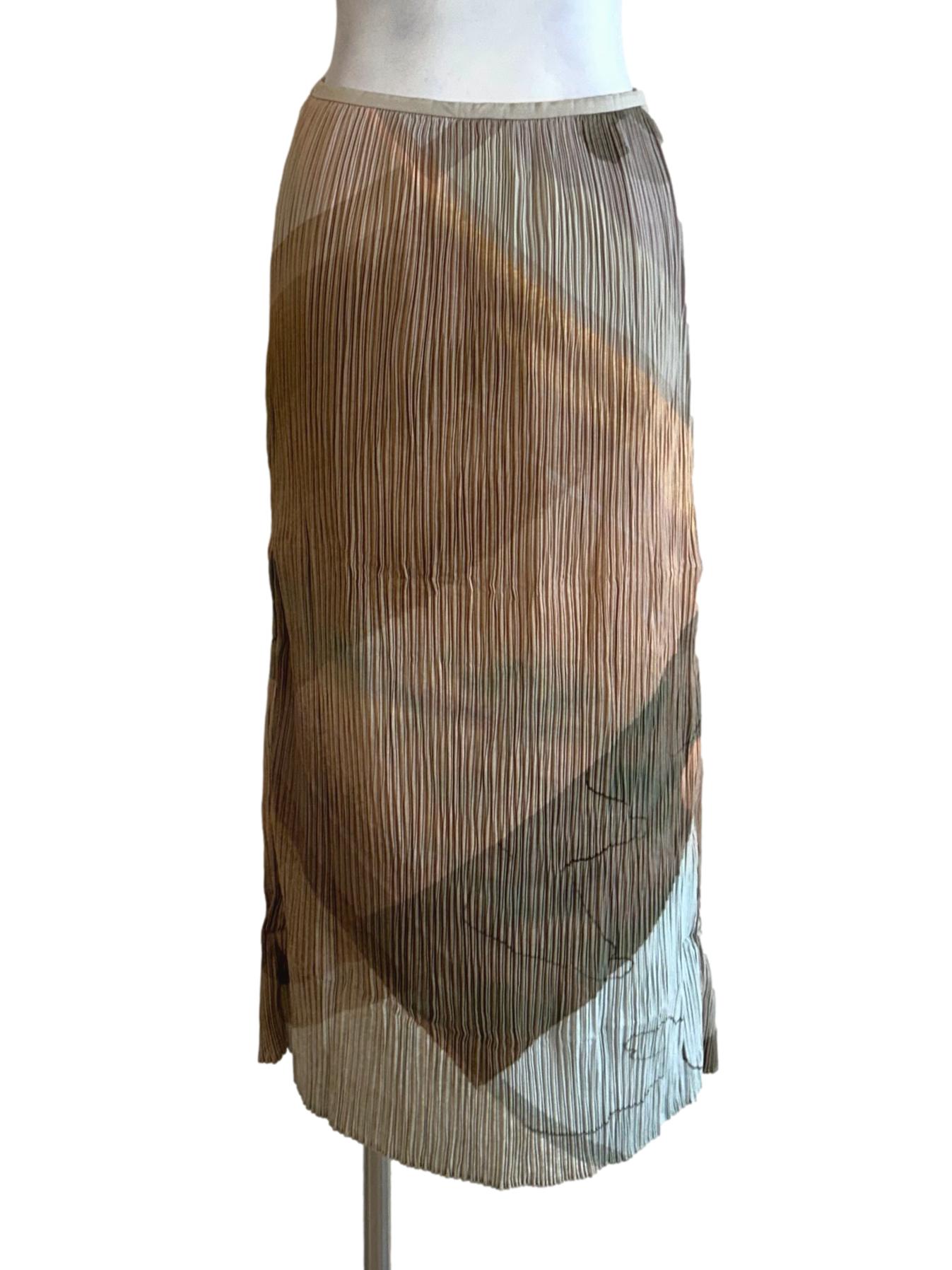 Frame Pleated Column Midi Skirt OSN