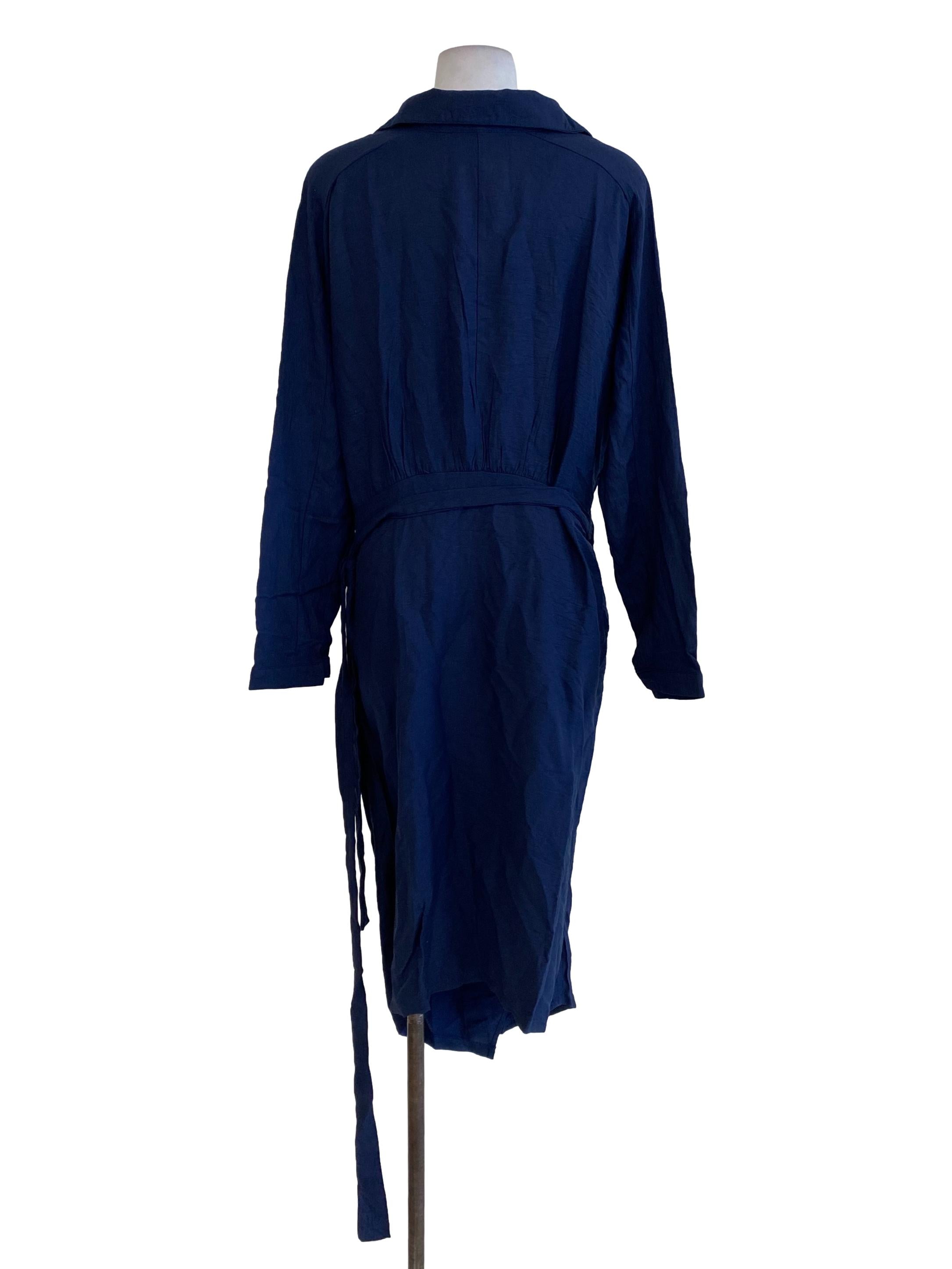 Navy Blue Wrap Dress