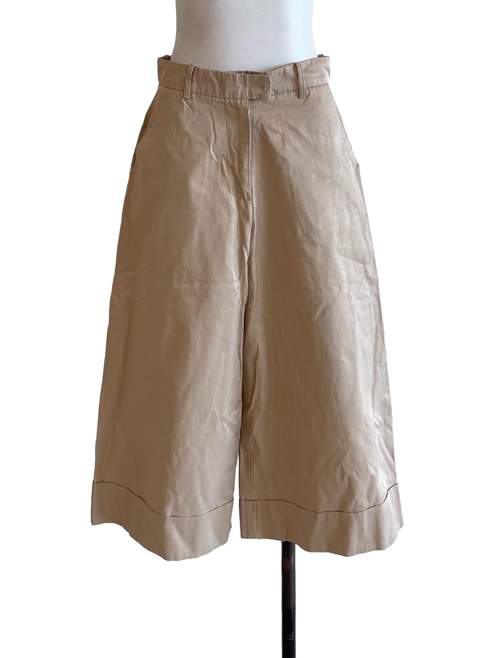 Khaki Cuffed Culottes