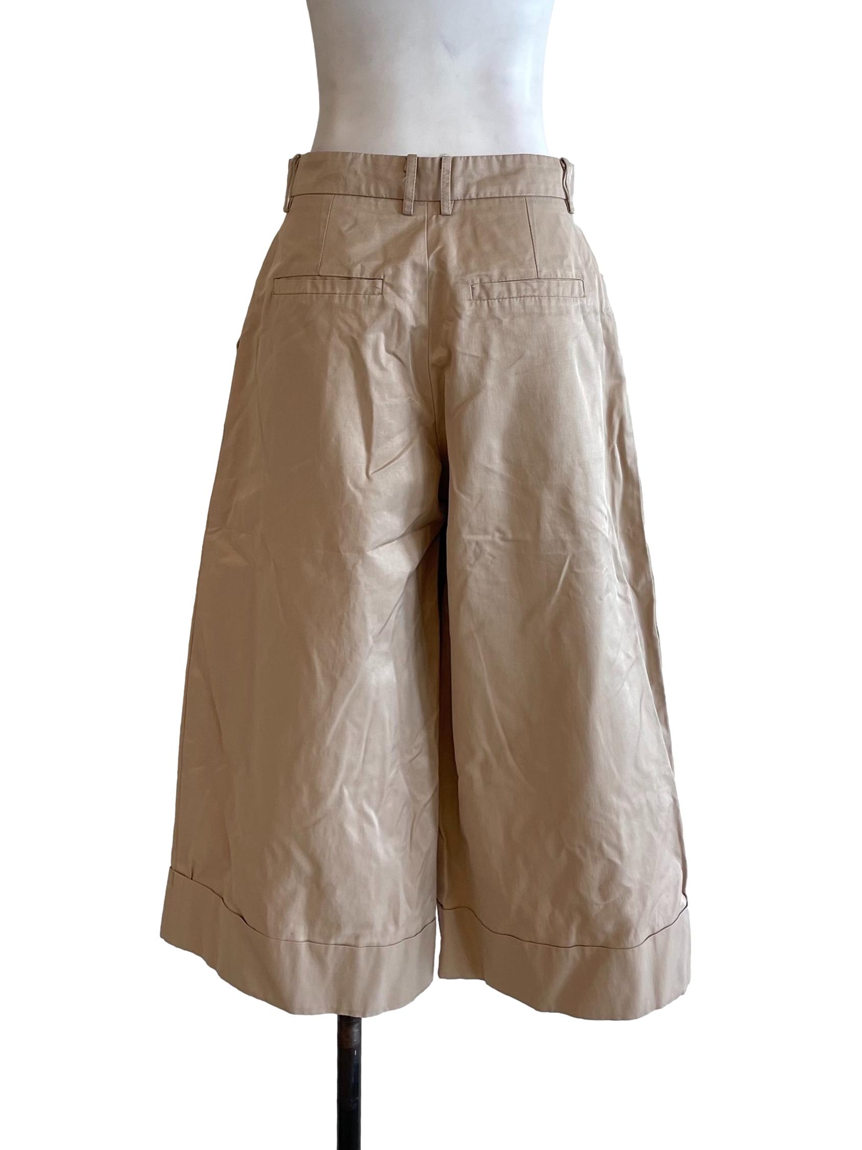Khaki Cuffed Culottes