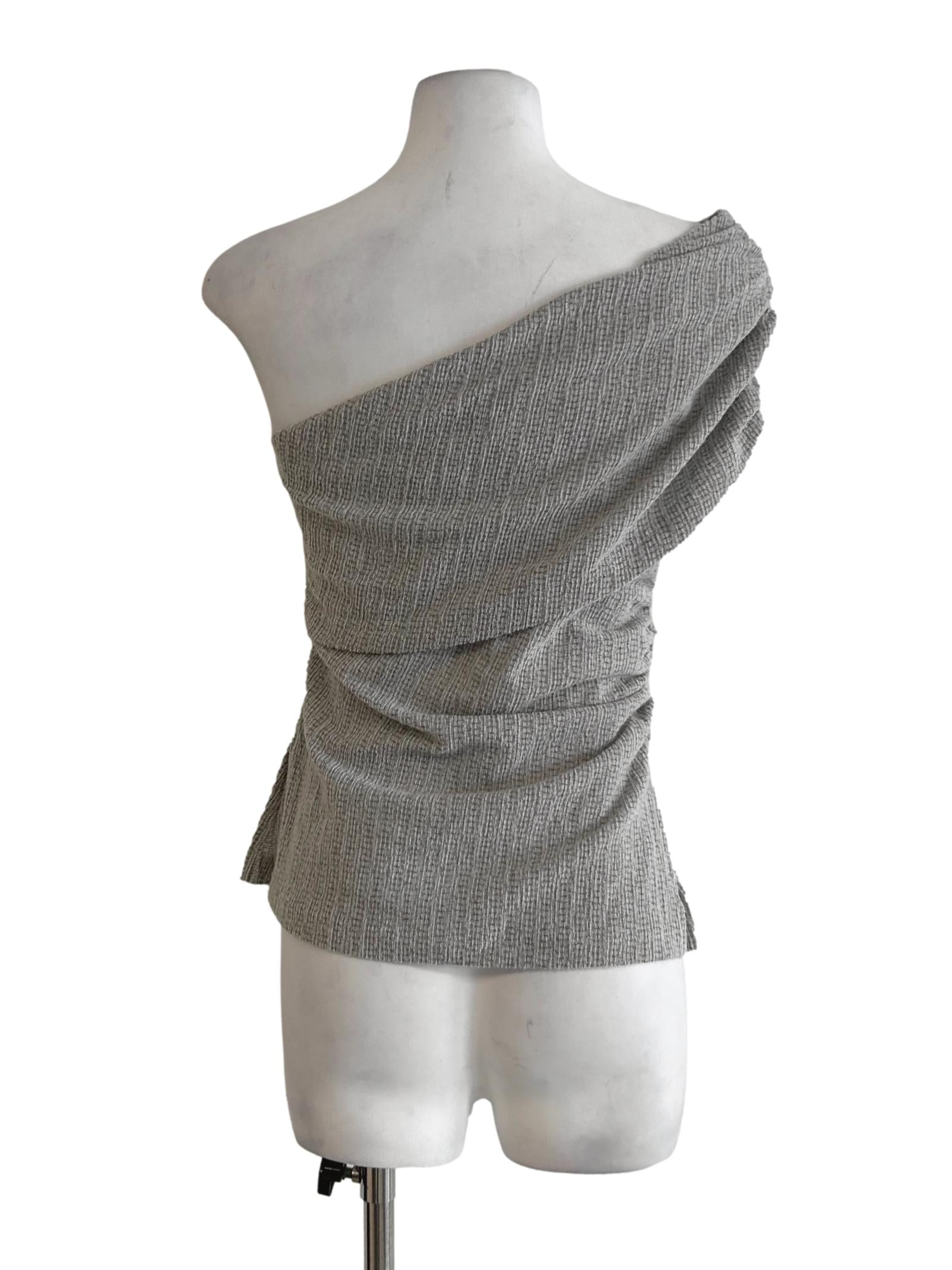 One-Shoulder Textured Knit Top OSN