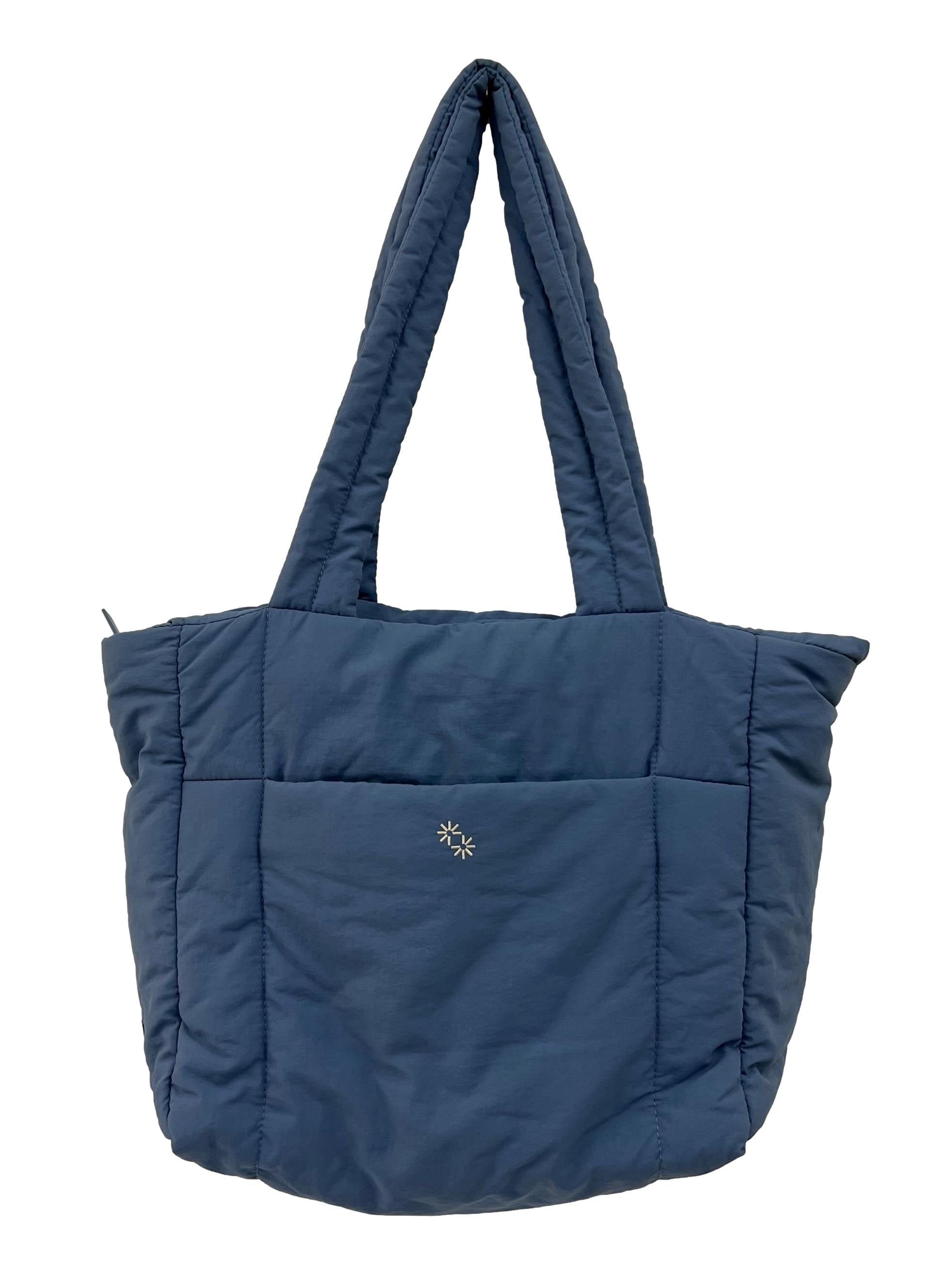 Blue Puffer Shopper