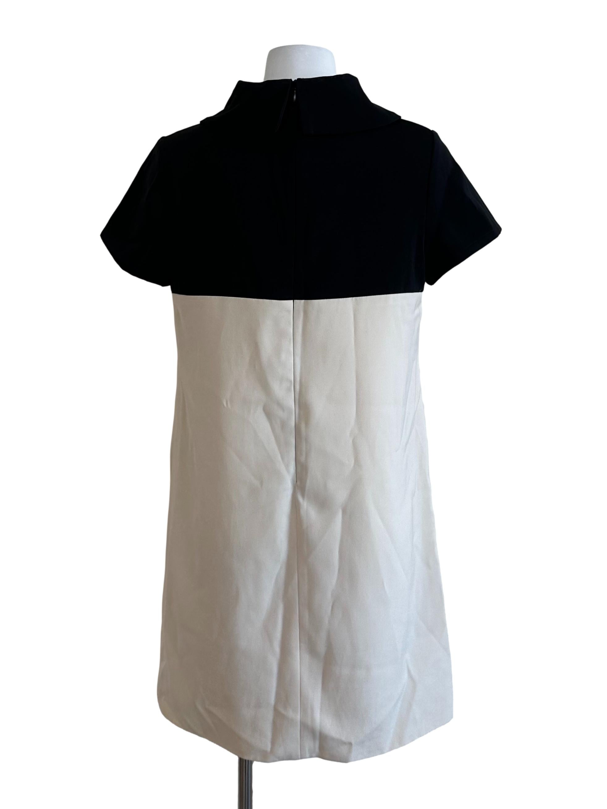 Black White Plain Dress