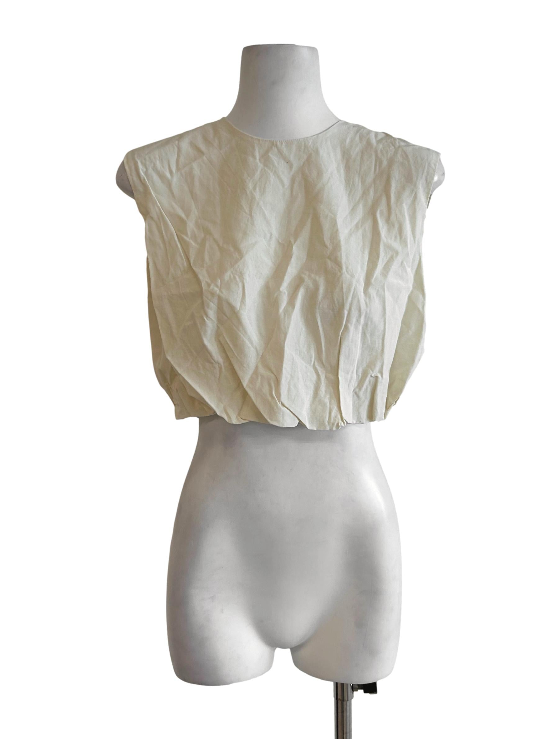 Cotton Gathered Two-Way Top OSN