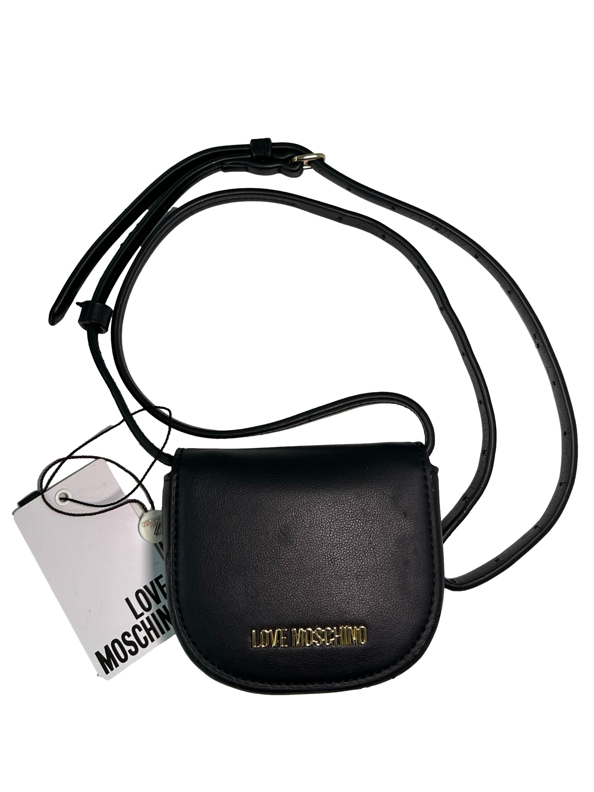 Black Leather Love Moschino Mini Bag CSN