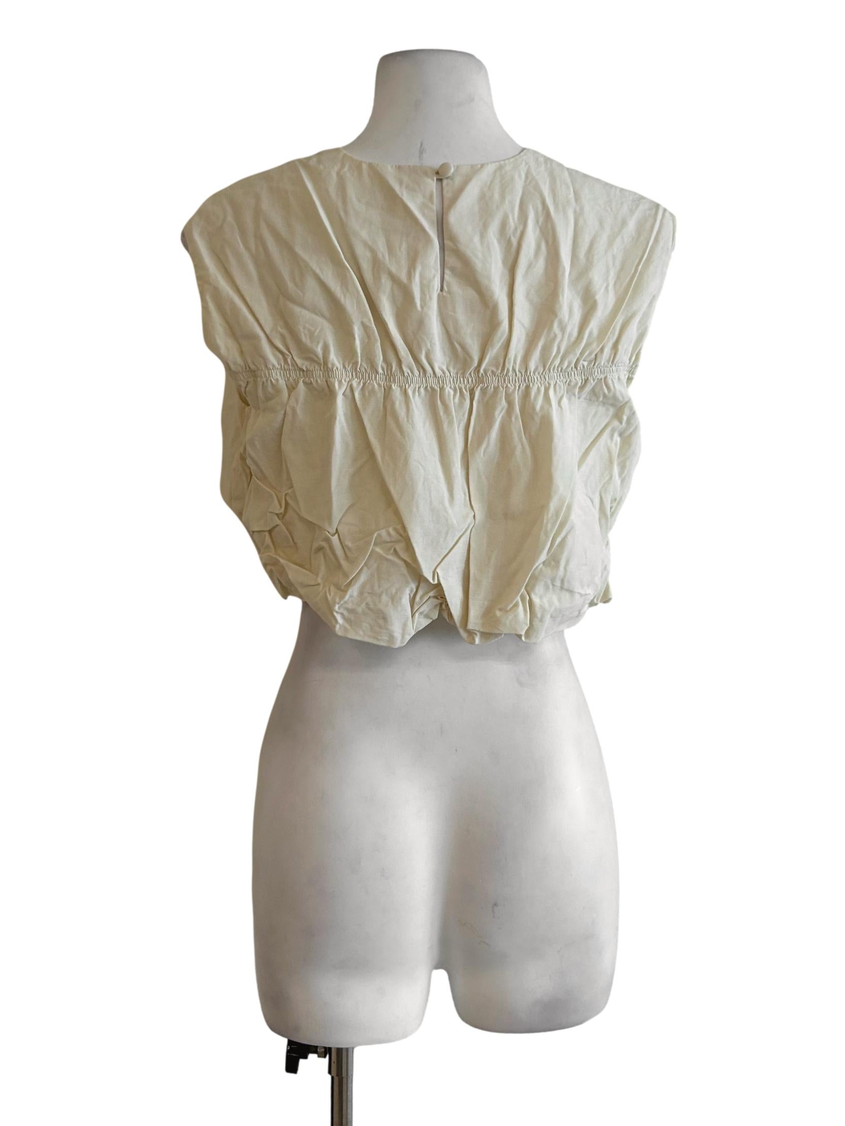 Cotton Gathered Two-Way Top OSN