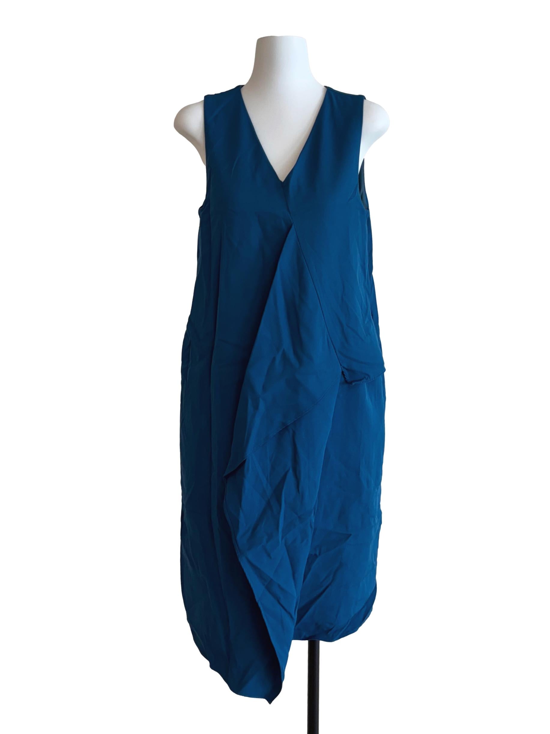 Lapis Blue Sleeveless Shift Dress