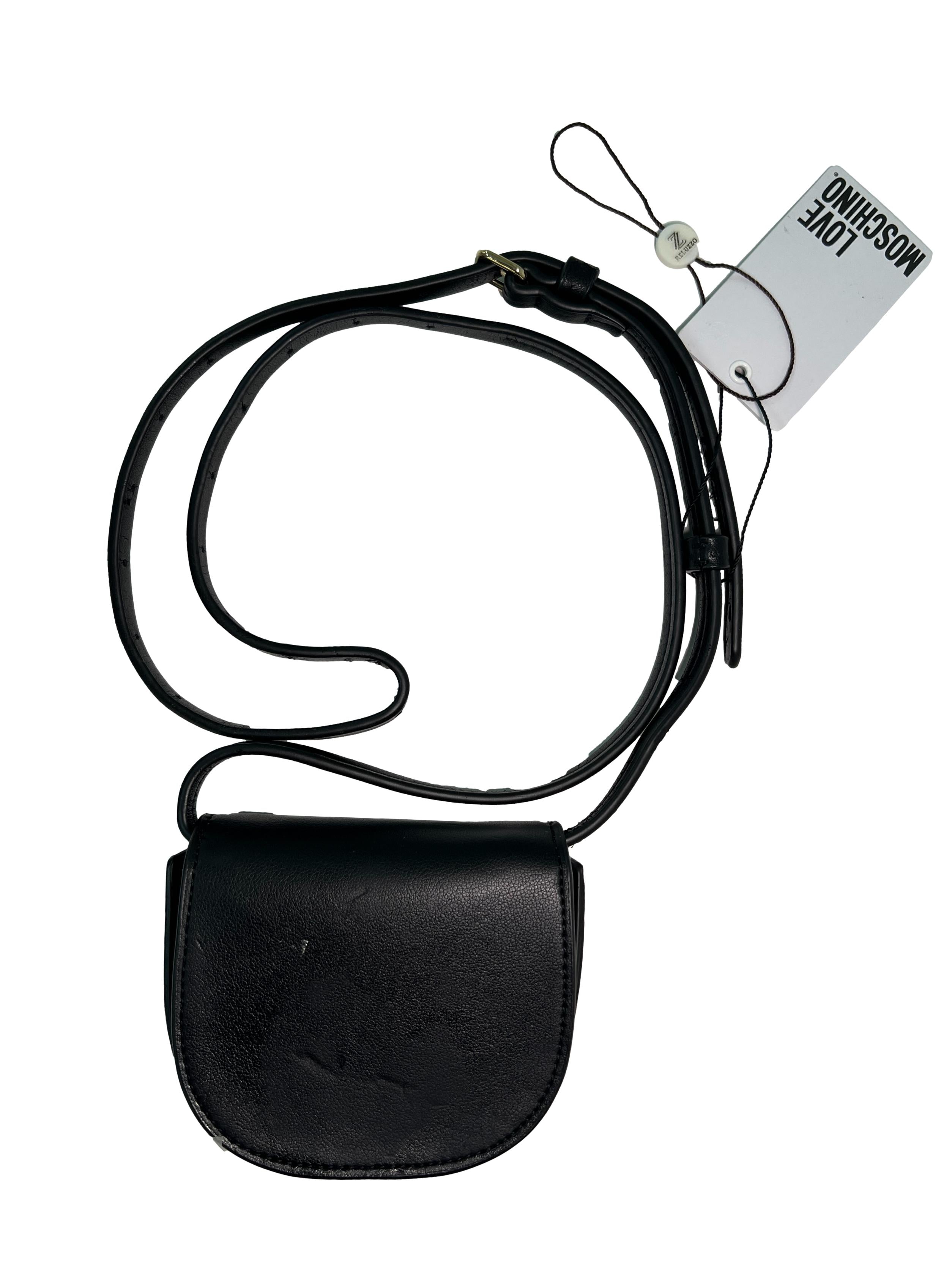 Black Leather Love Moschino Mini Bag CSN