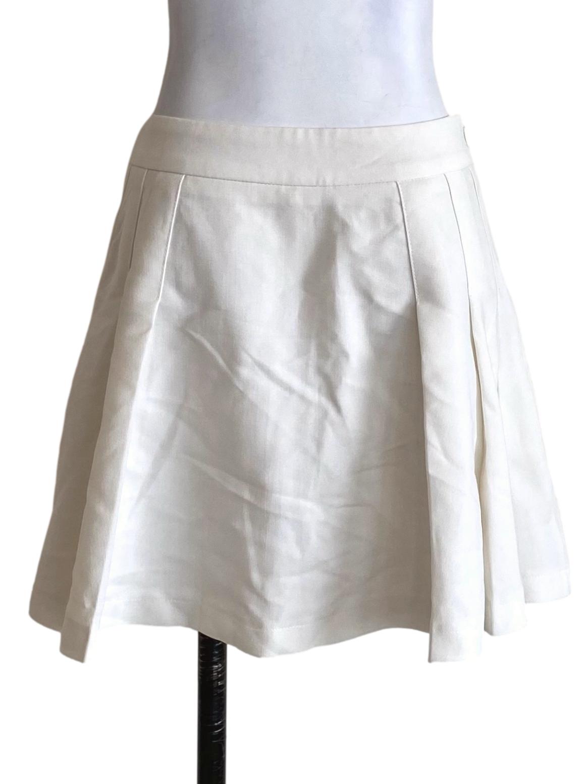 Baby Soft White Pleated Skorts