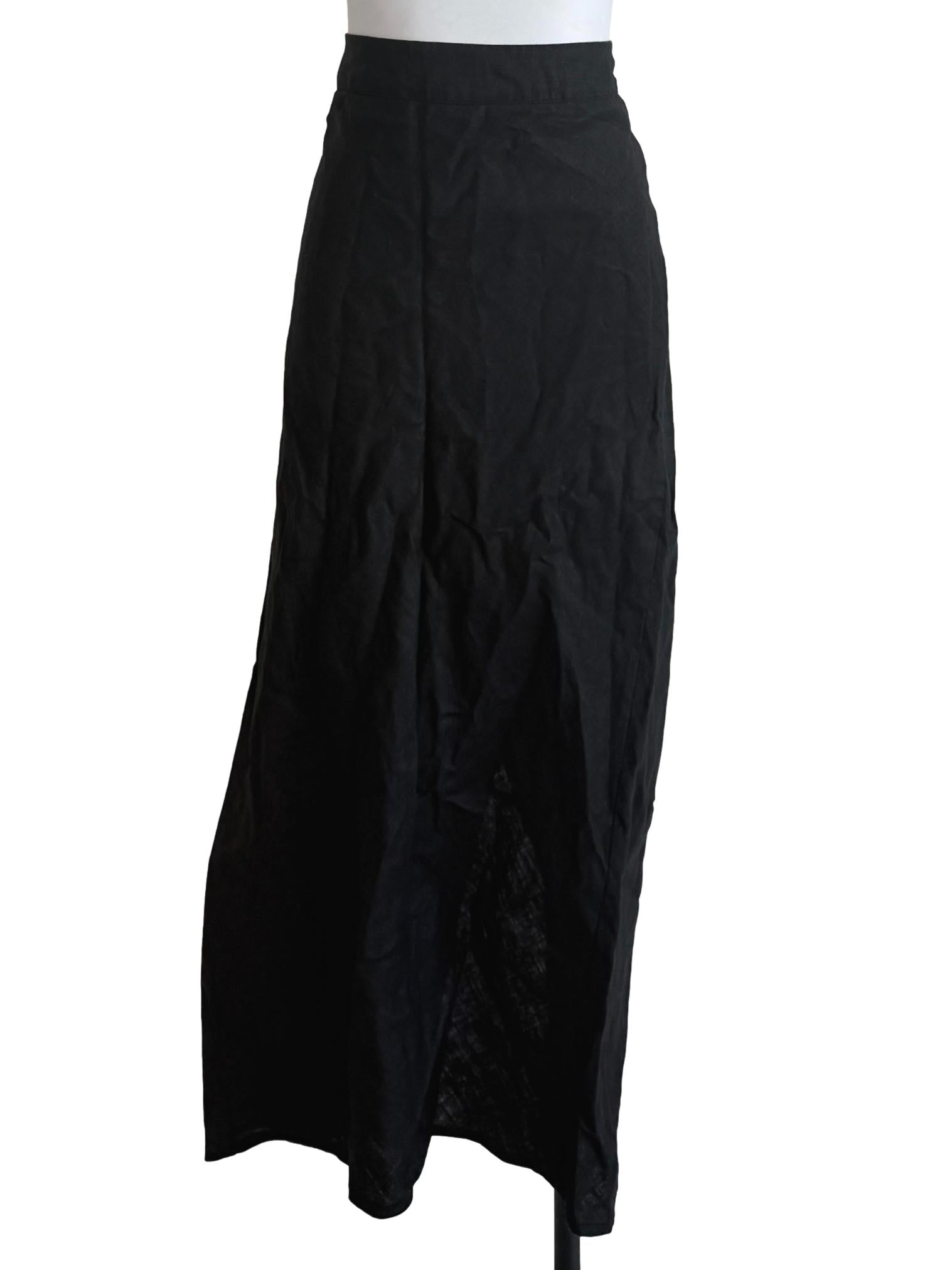 Crow Black Pencil Skirt