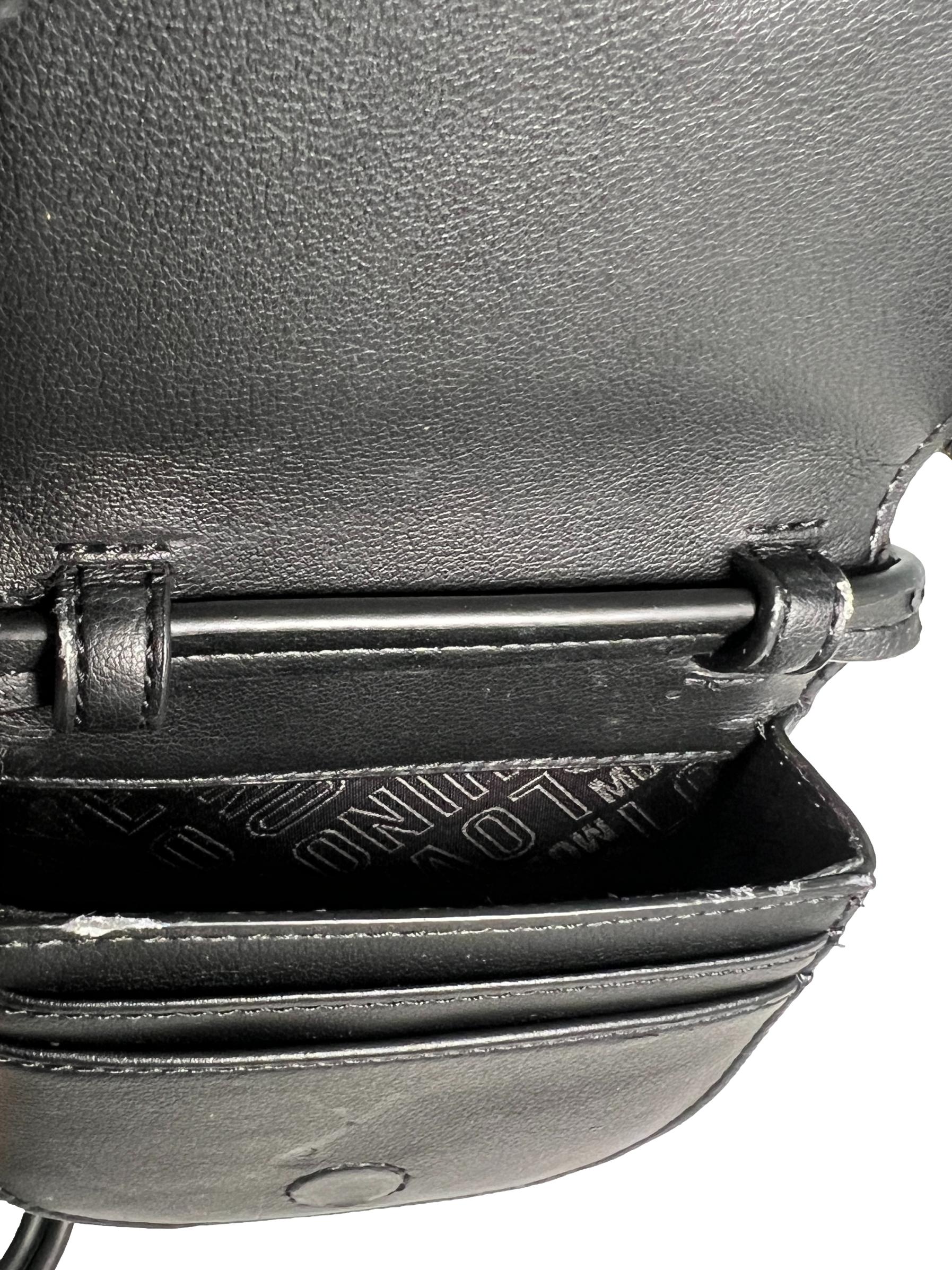 Black Leather Love Moschino Mini Bag CSN