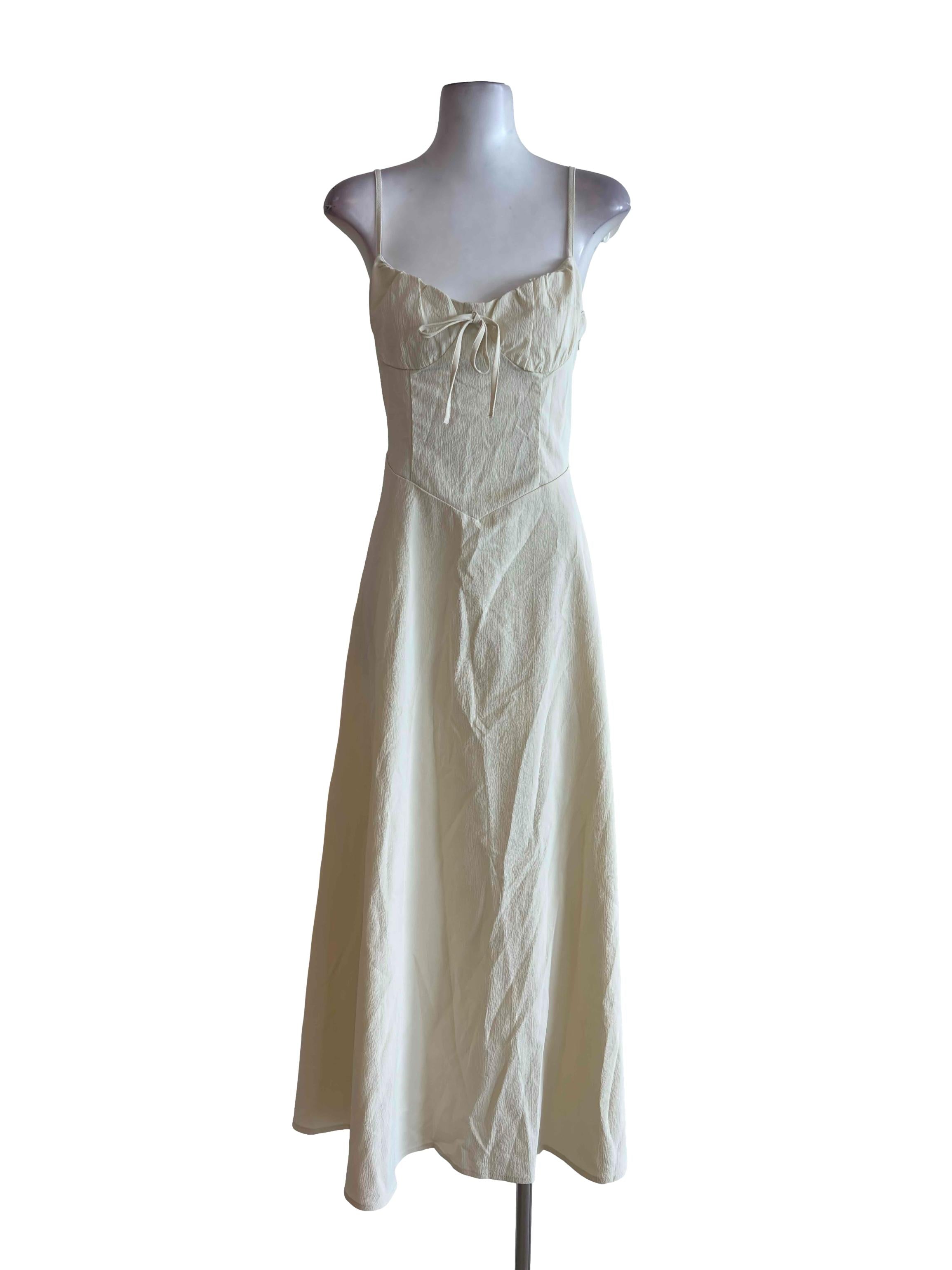 Light Yellow Unlined Strappy Dress