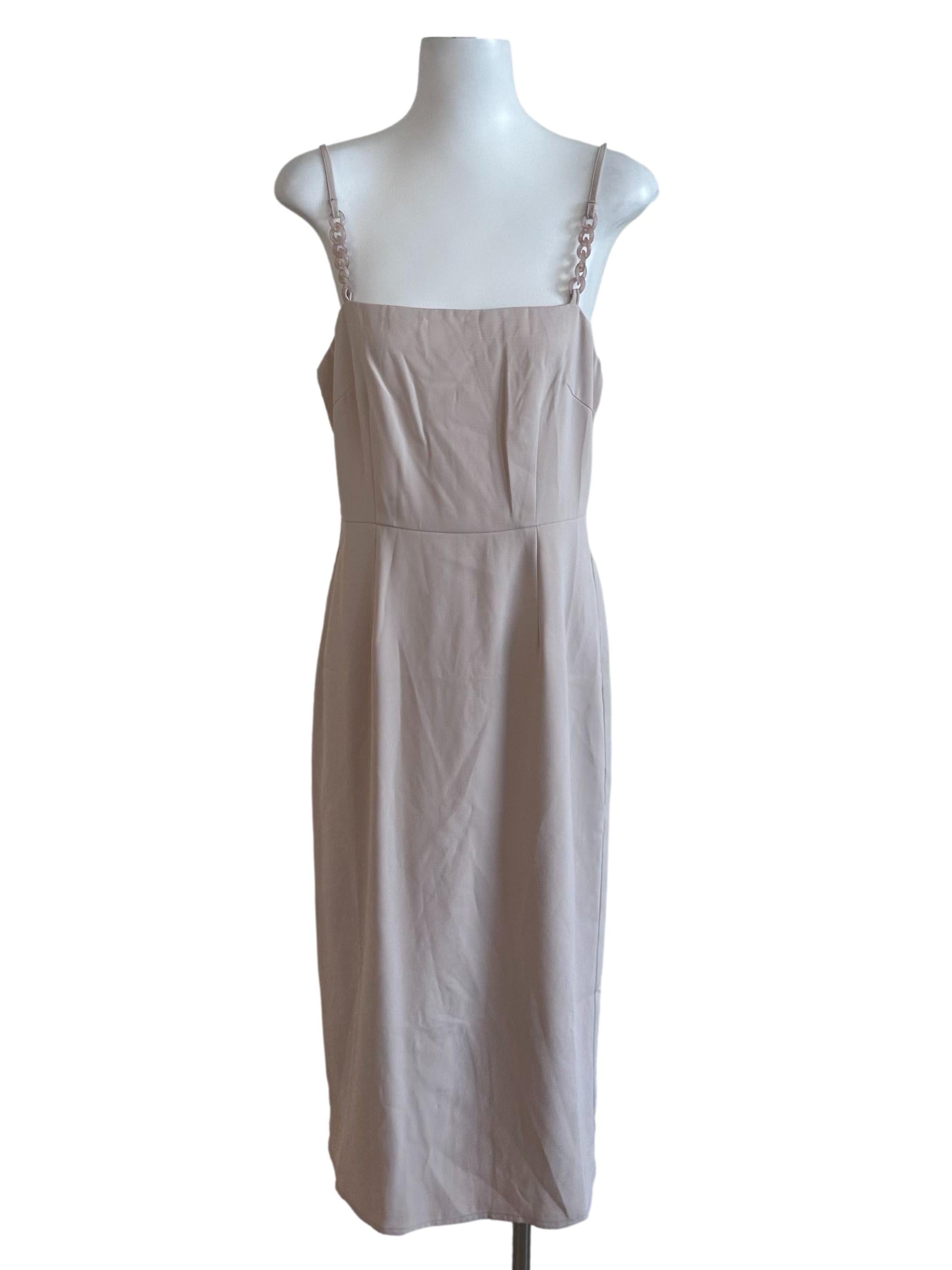 Soft Beige Plain Dress