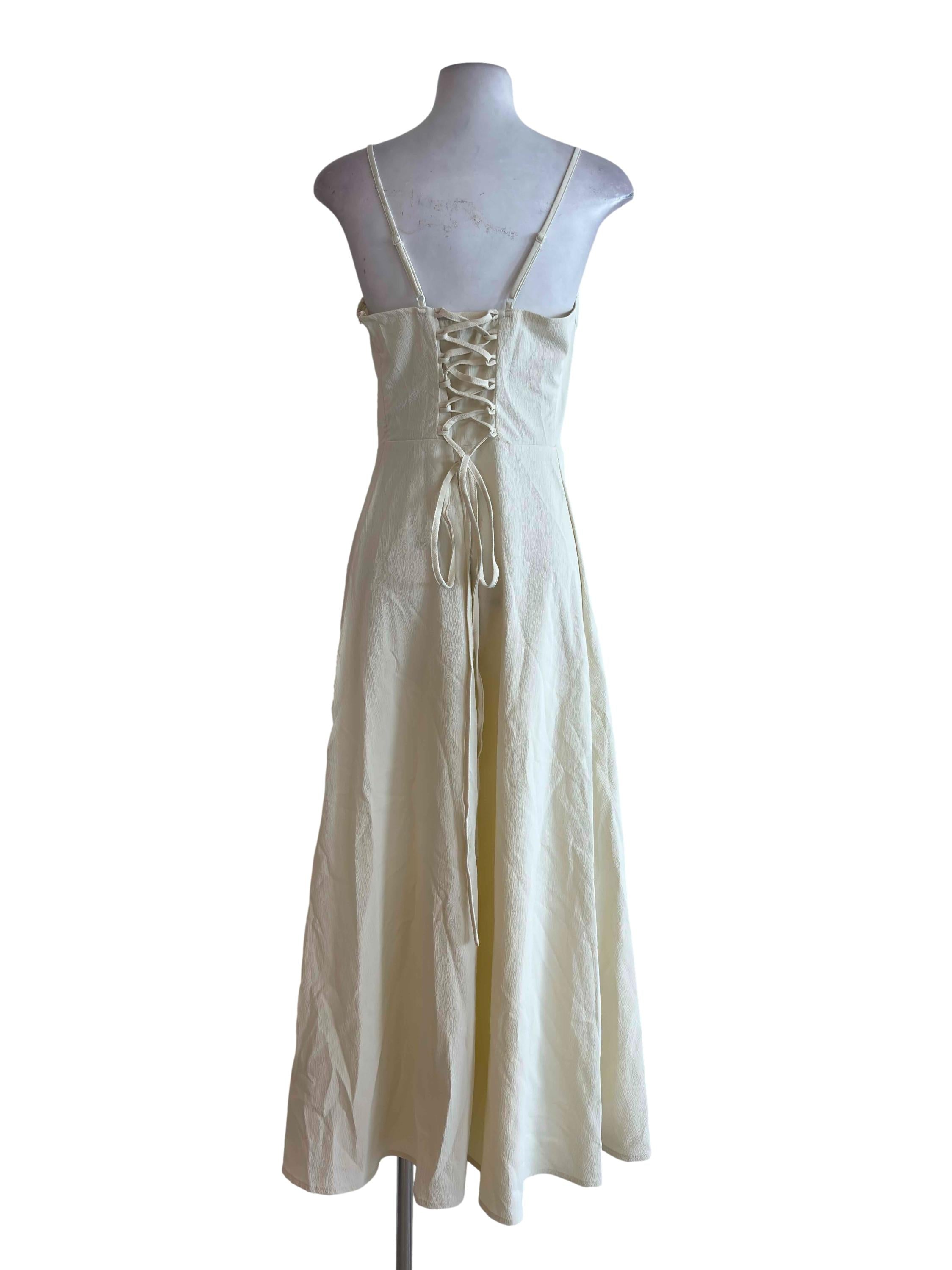 Light Yellow Unlined Strappy Dress