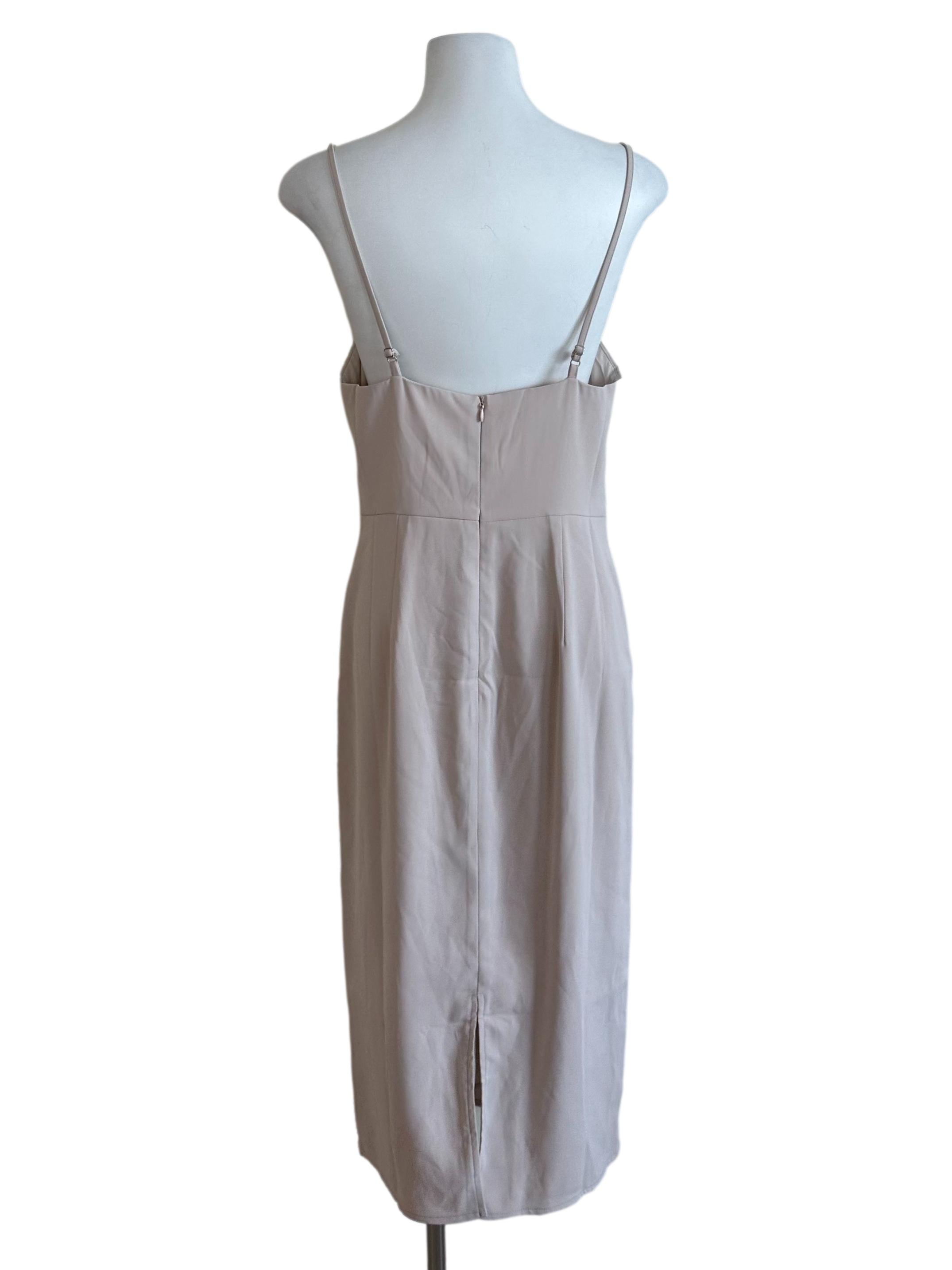 Soft Beige Plain Dress