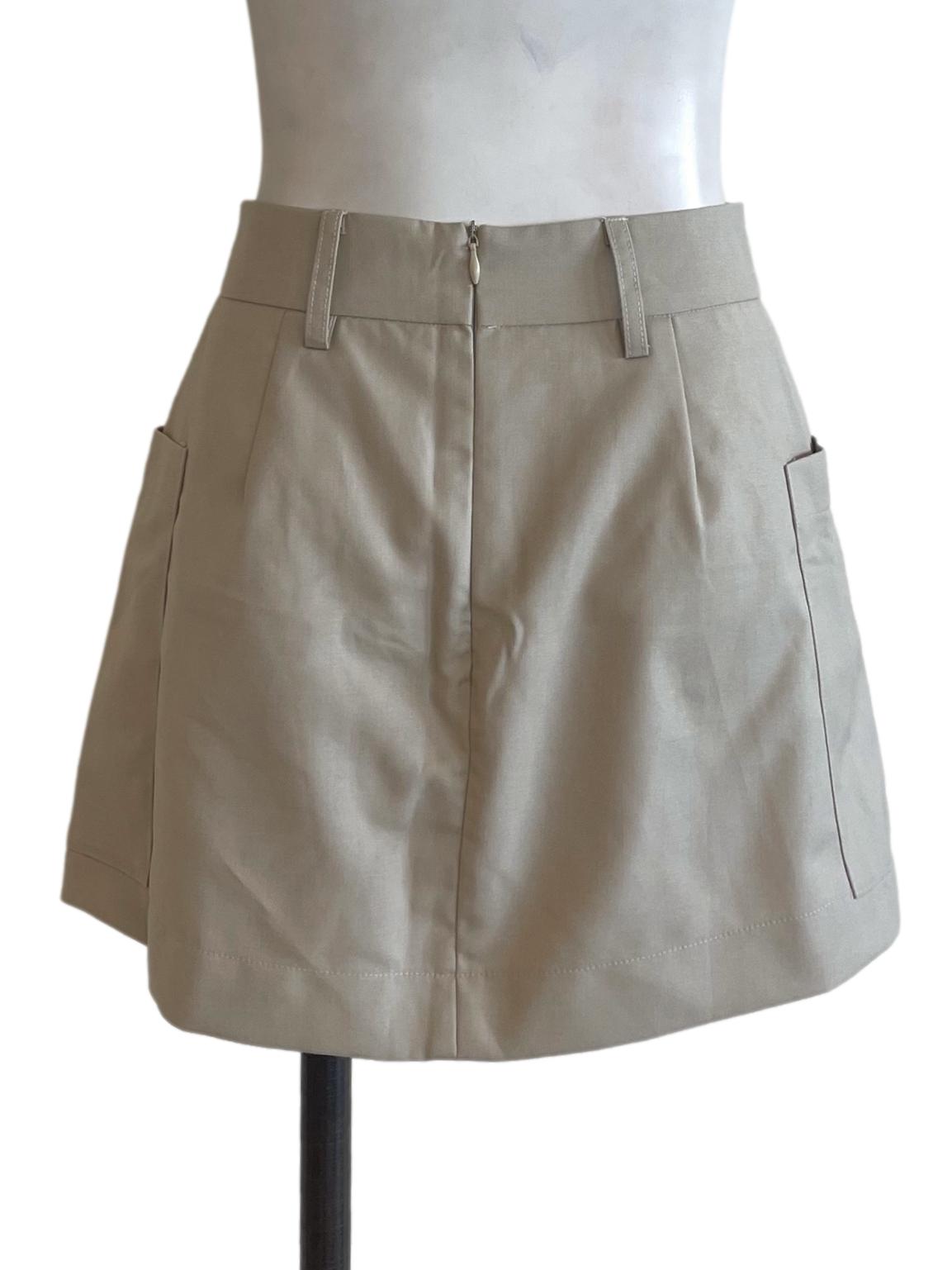 Khaki Brown Asymmetry Skorts
