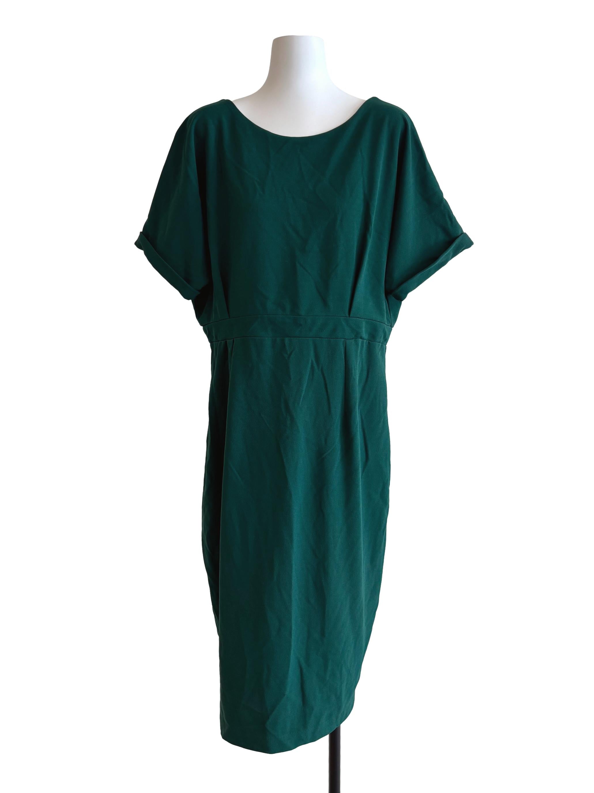 Emerald Green Batwing Pencil Dress