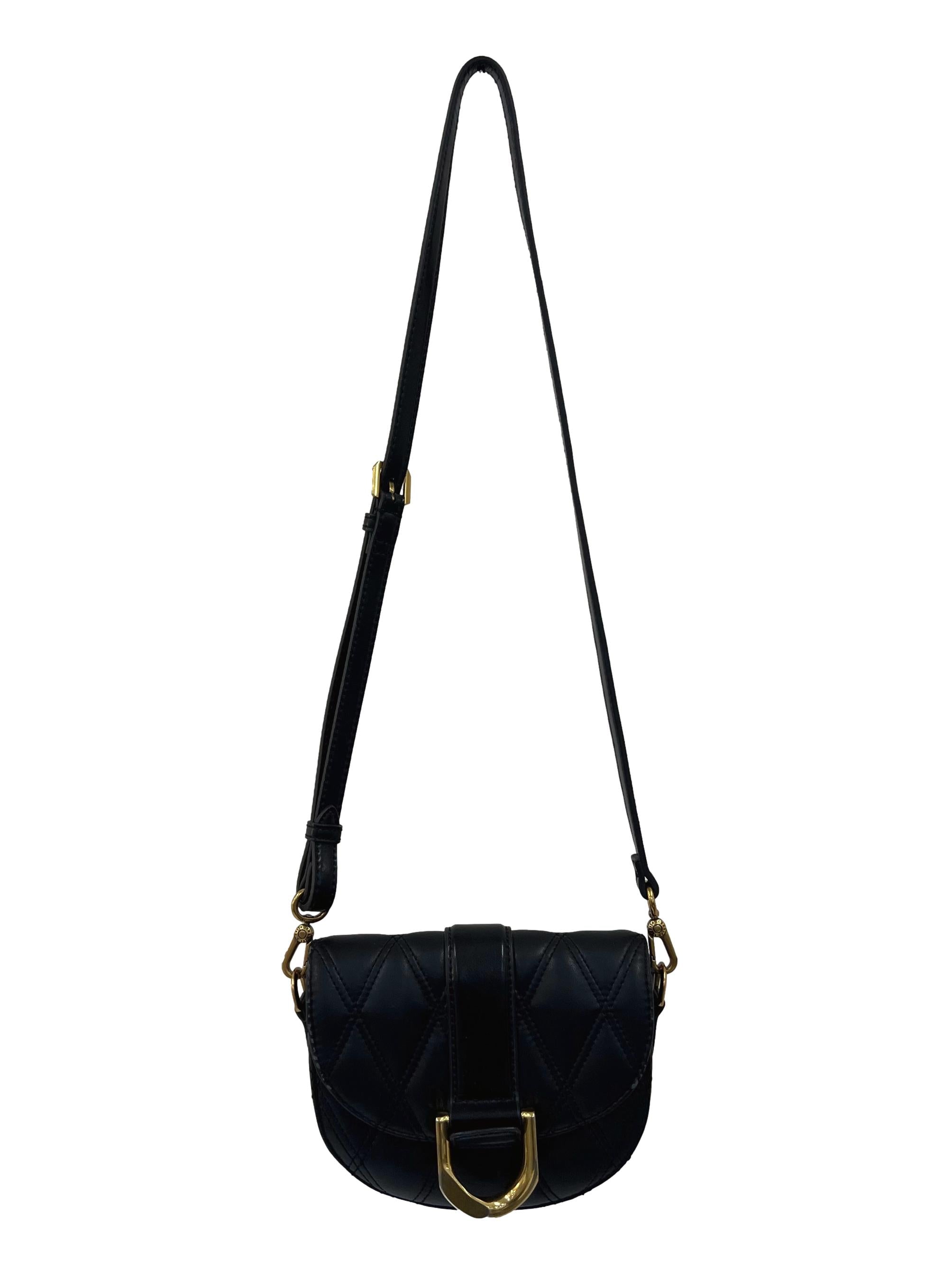 Black Gabinne Quilted Saddle