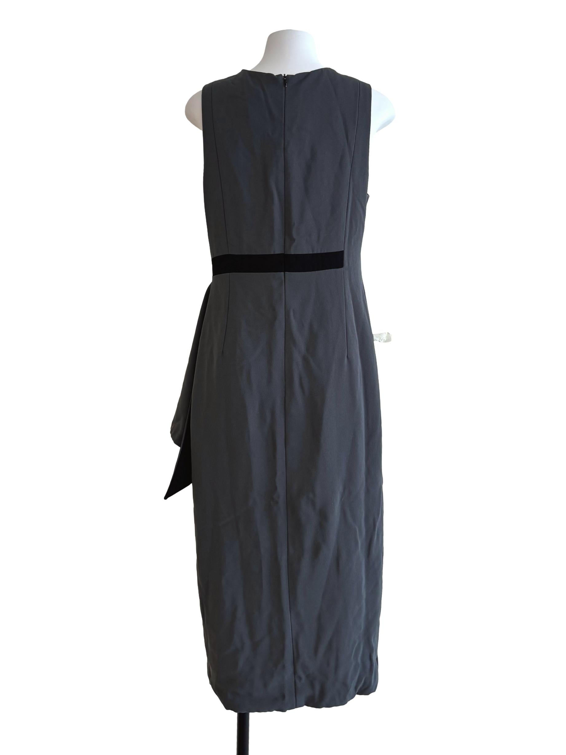 Dove Grey Sleeveless Peplum Dress