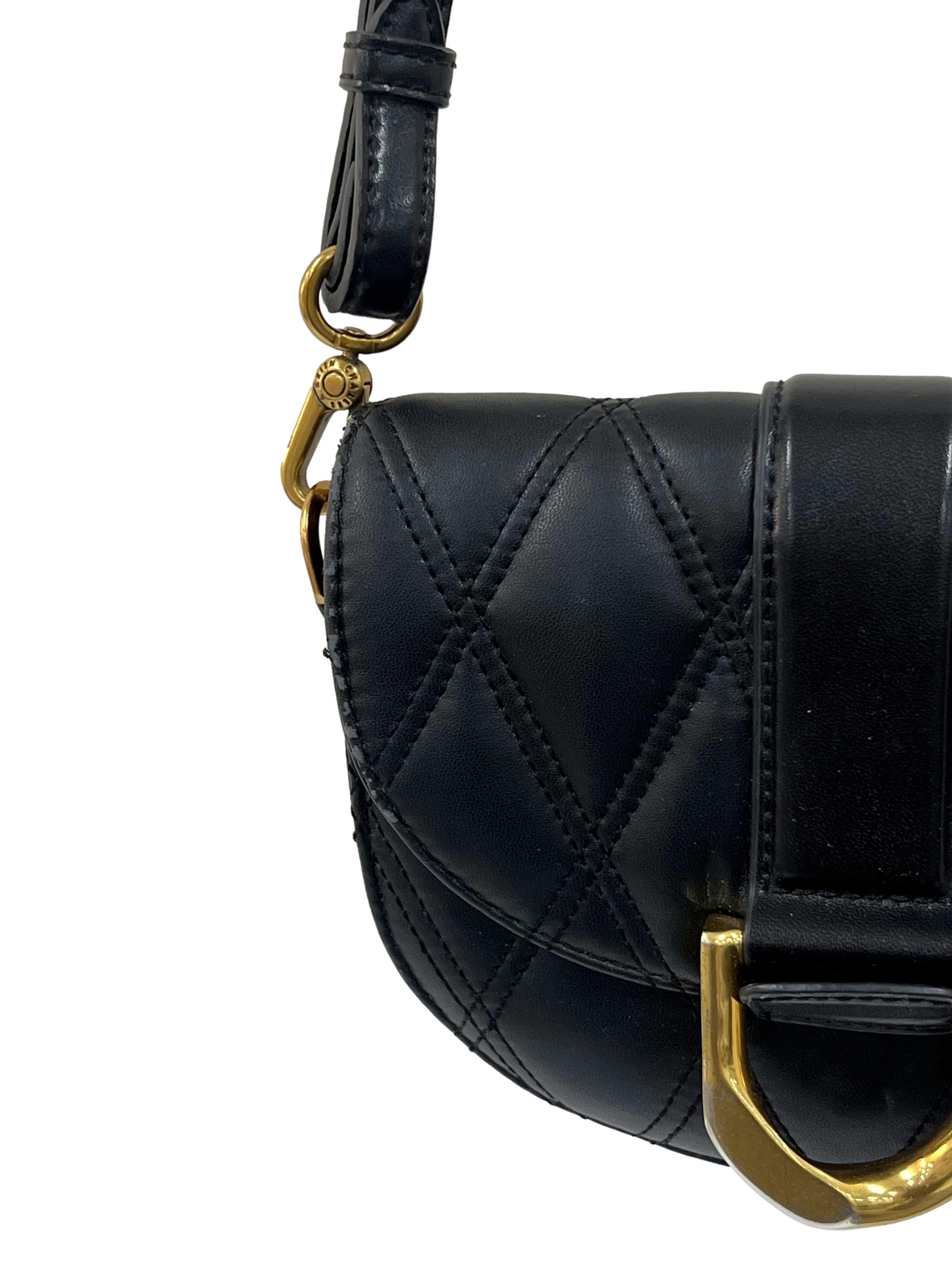 Black Gabinne Quilted Saddle
