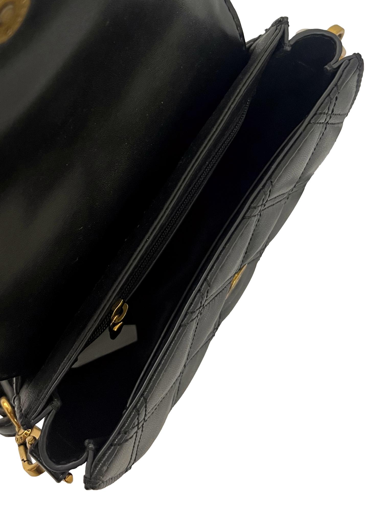 Black Gabinne Quilted Saddle