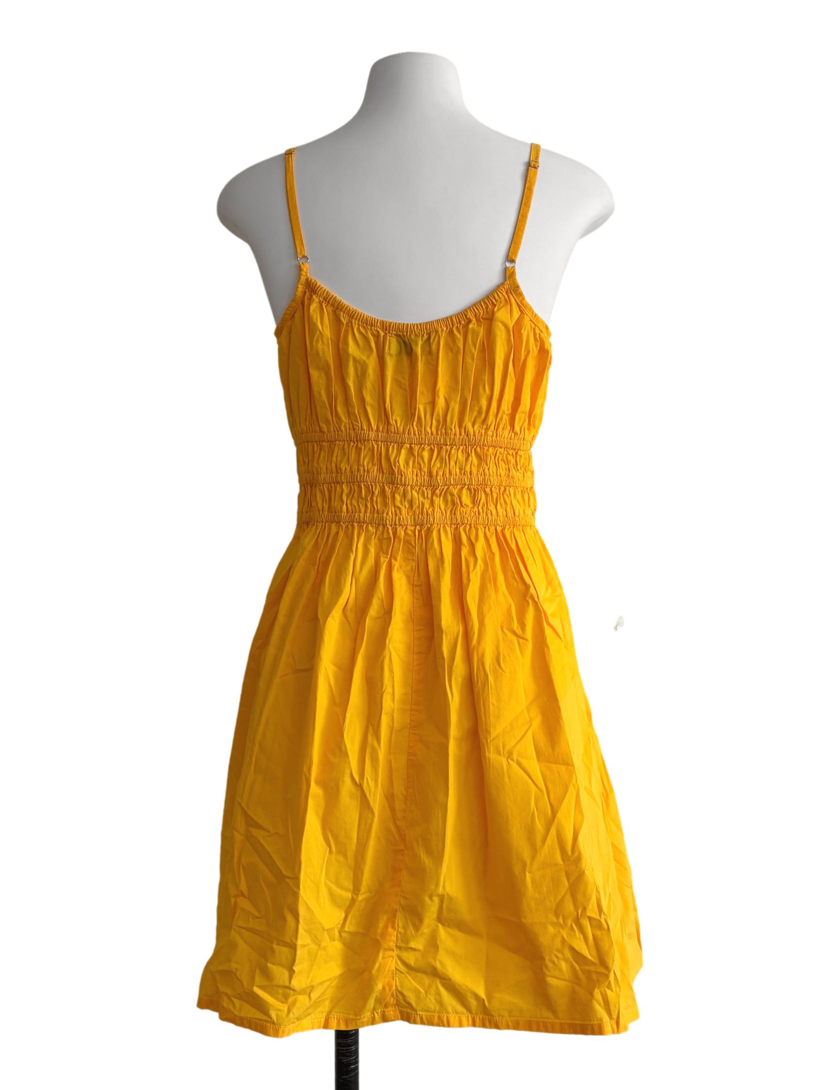 Honey Yellow Smocked Mini Dress
