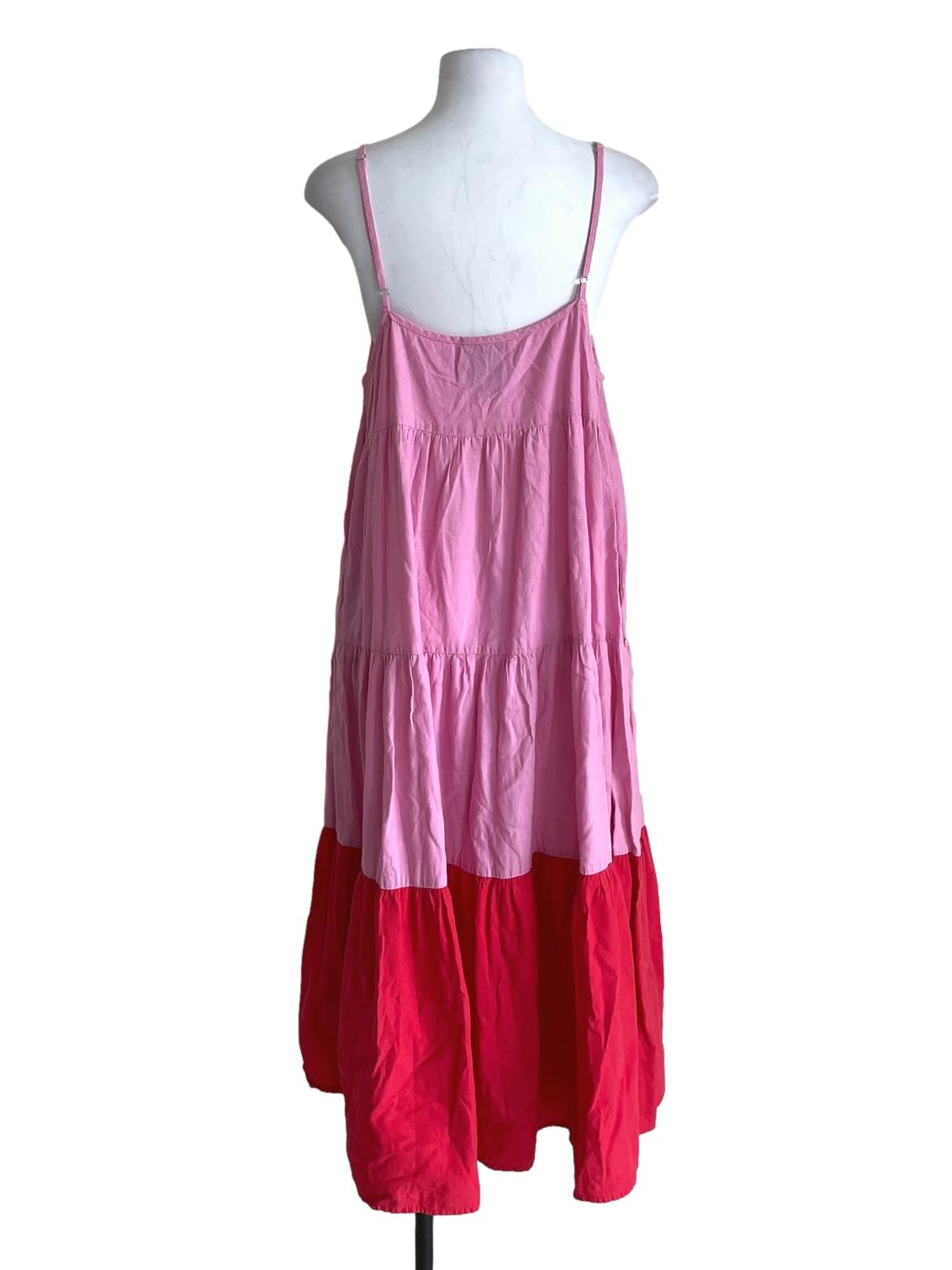 Pink & Red Tiered Tent Dress