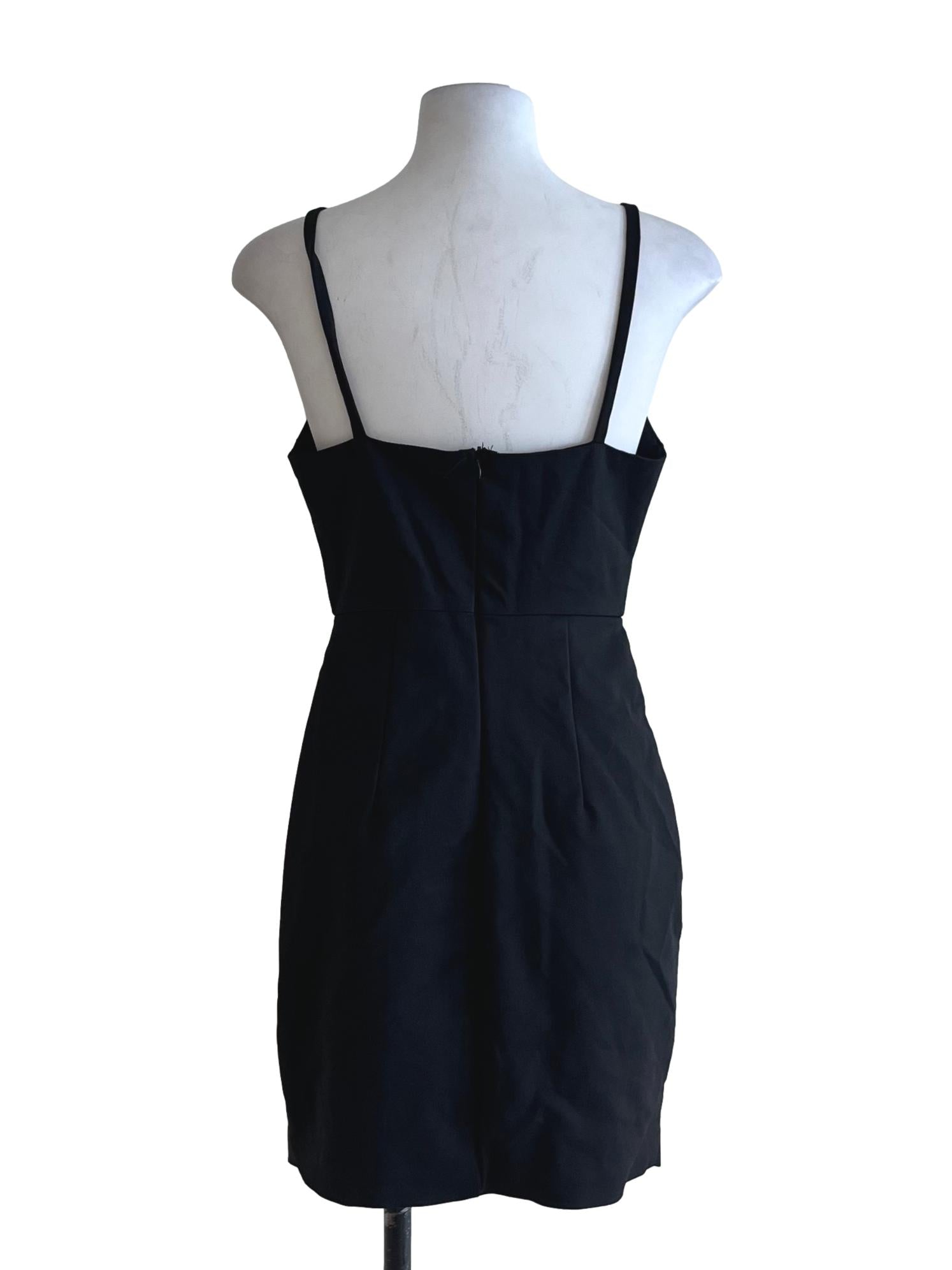 Black Spaghetti Strap A-Line Dress