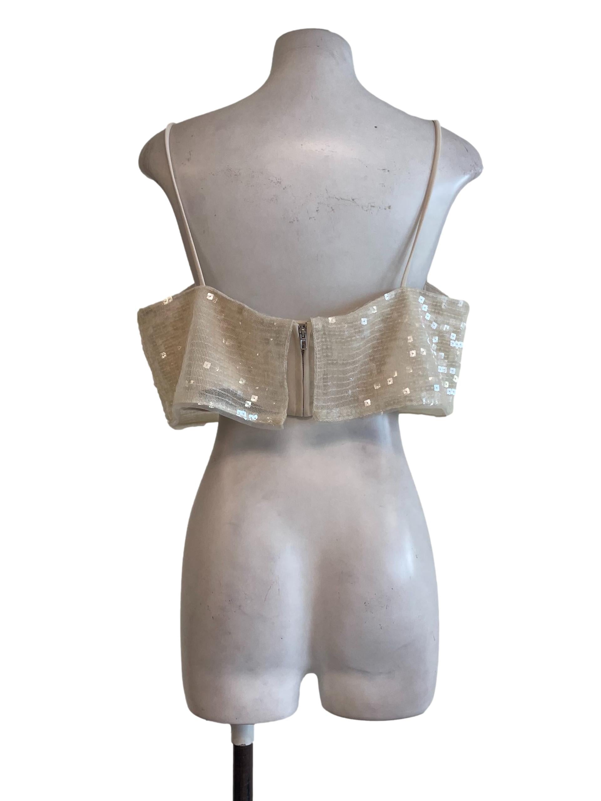 Cream Sequin Bralette LB