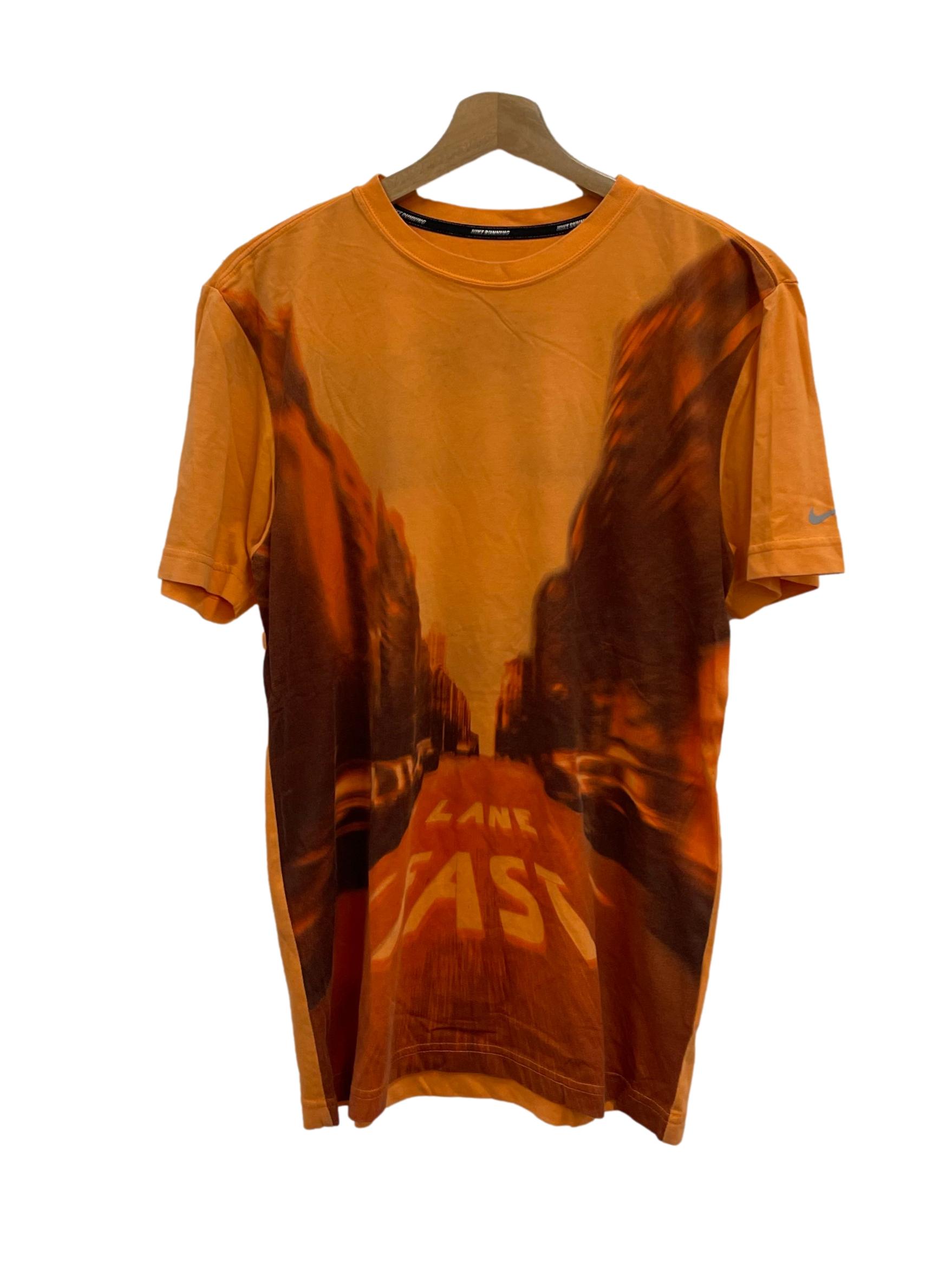 Nike Orange Roundneck Abstract Tee