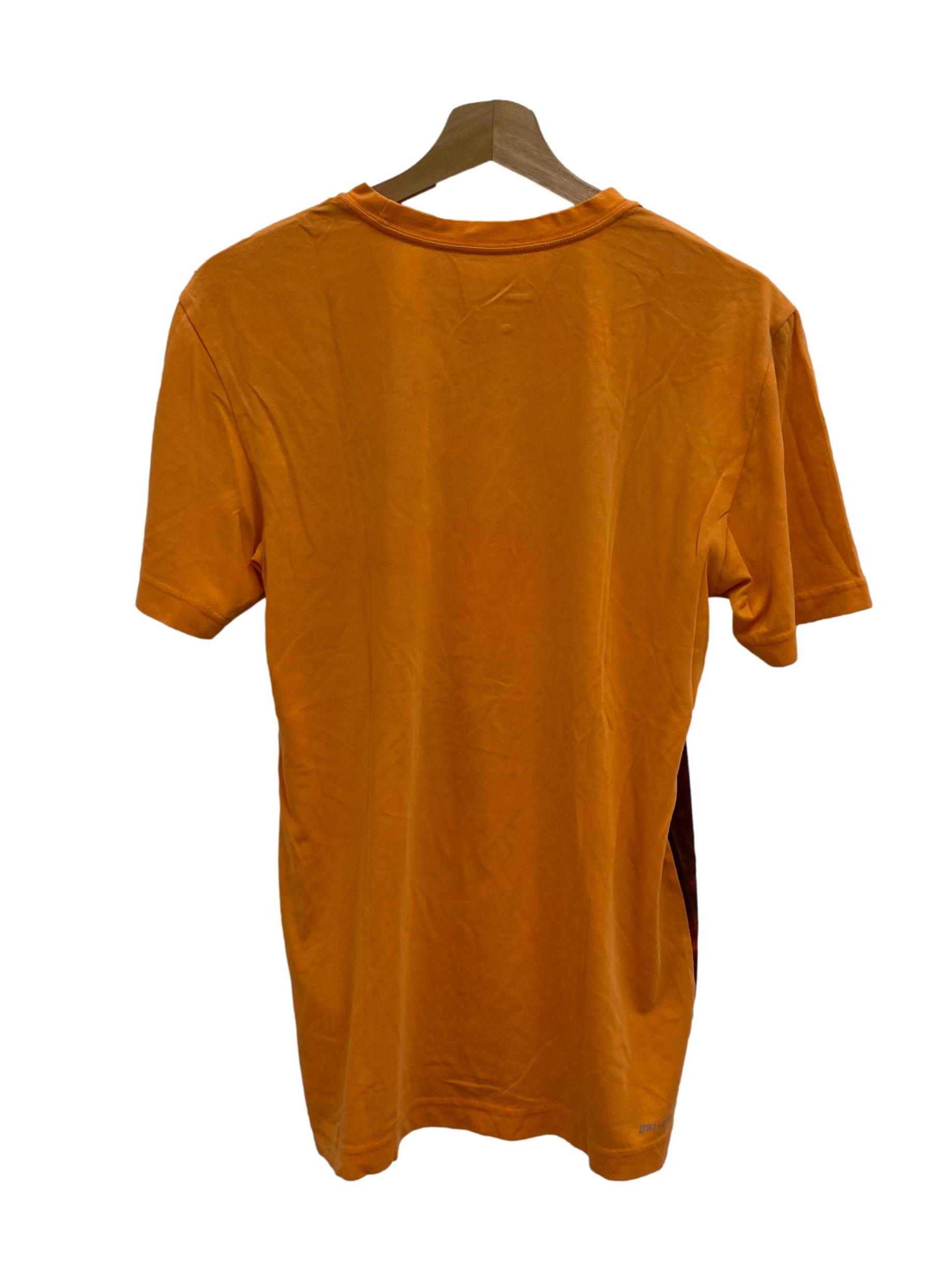 Orange Roundneck Abstract Tee