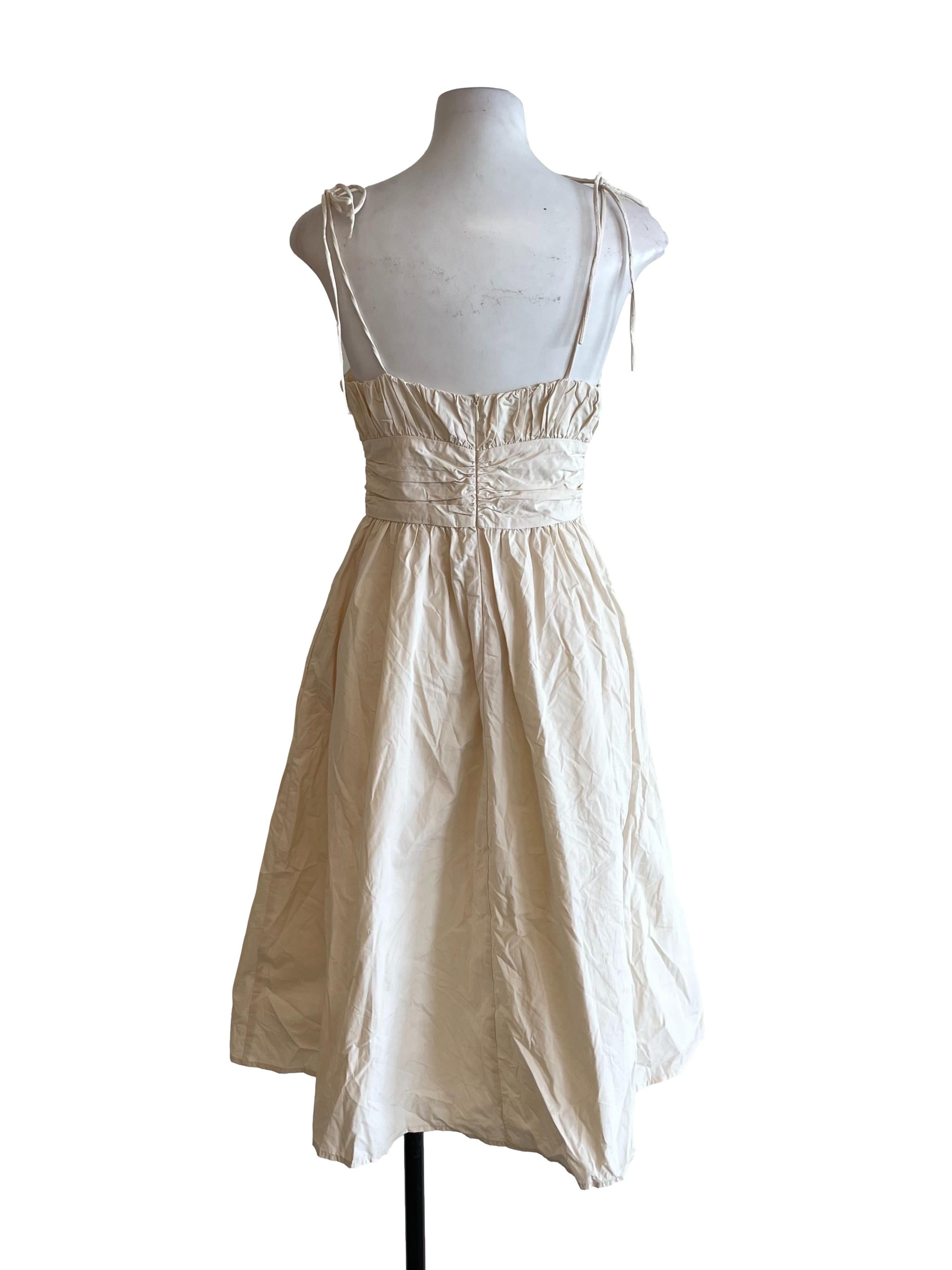 Ivory Tie Bow Bouffont Dress