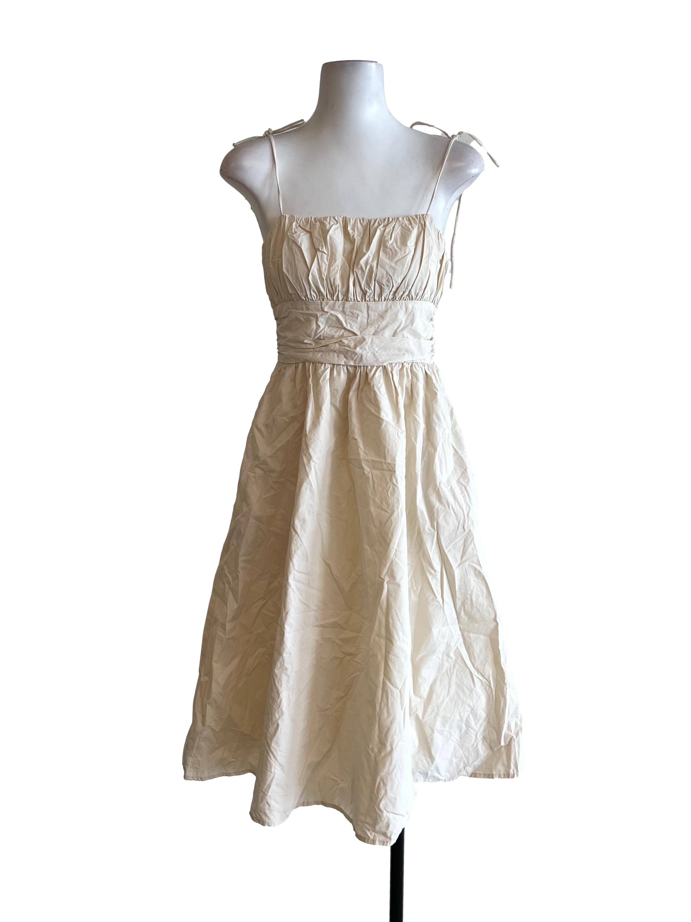 Ivory Tie Bow Bouffont Dress