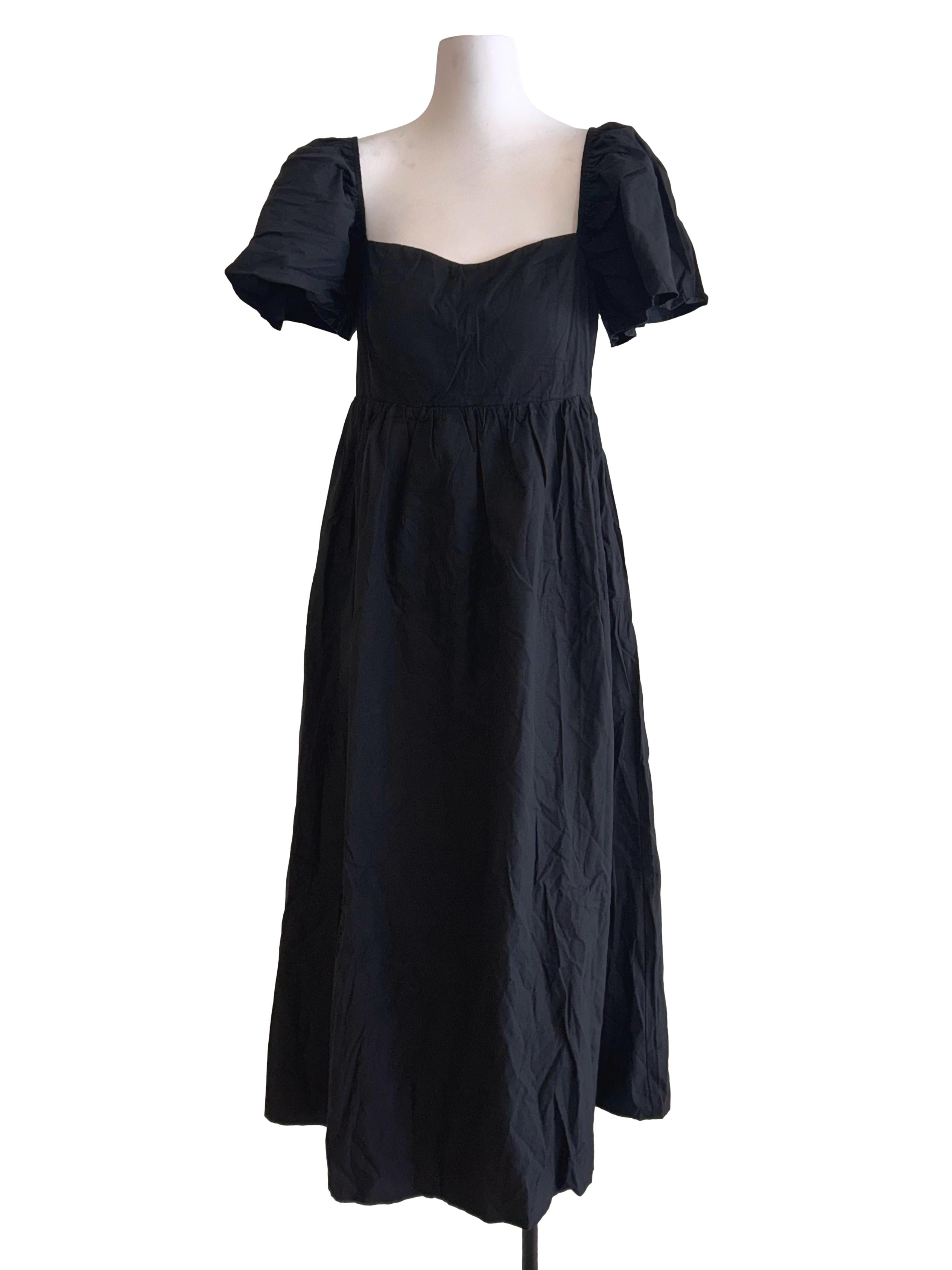 Black Sleeveless A-Line Dress