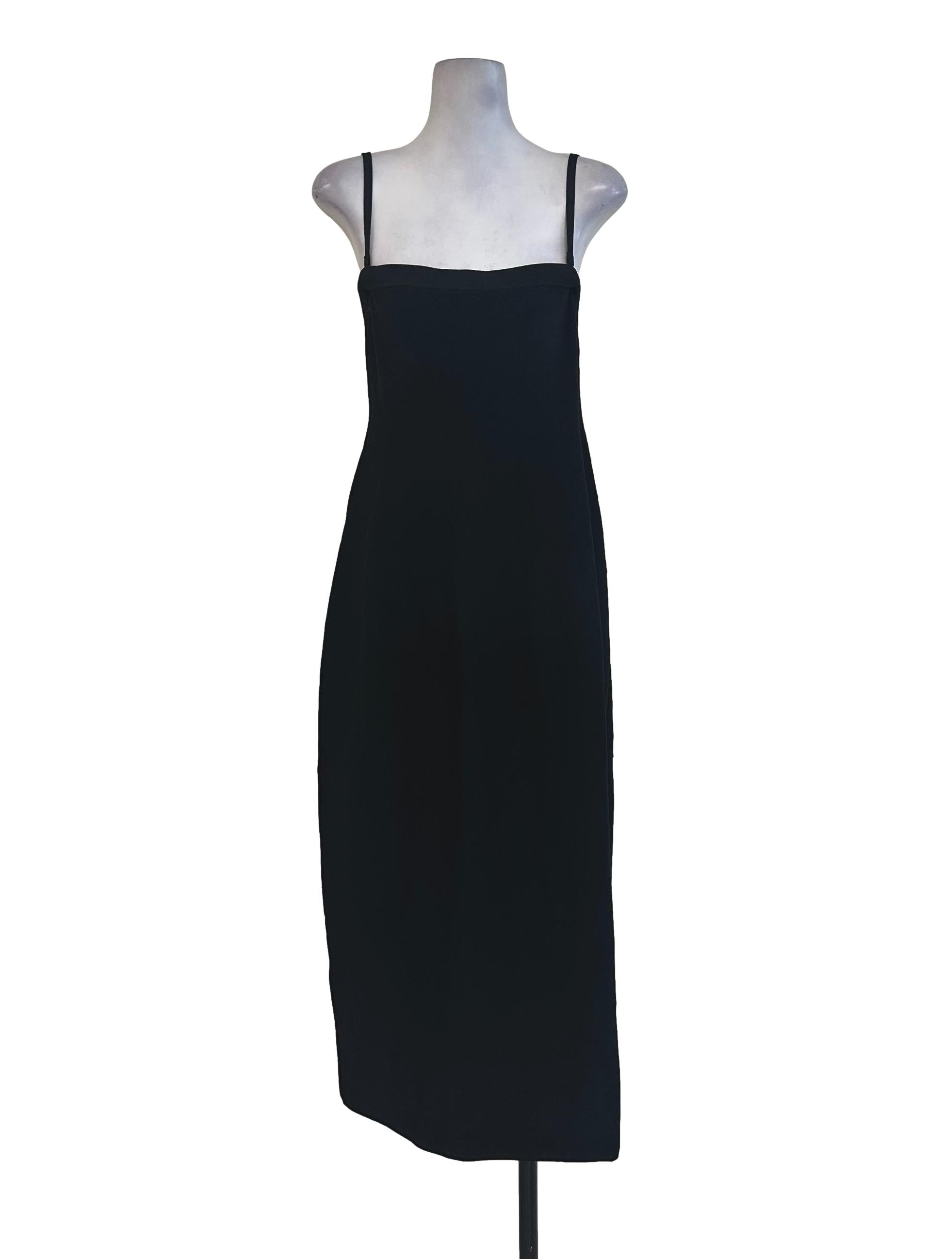 Black Pencil Stripes Sleeveless Dress