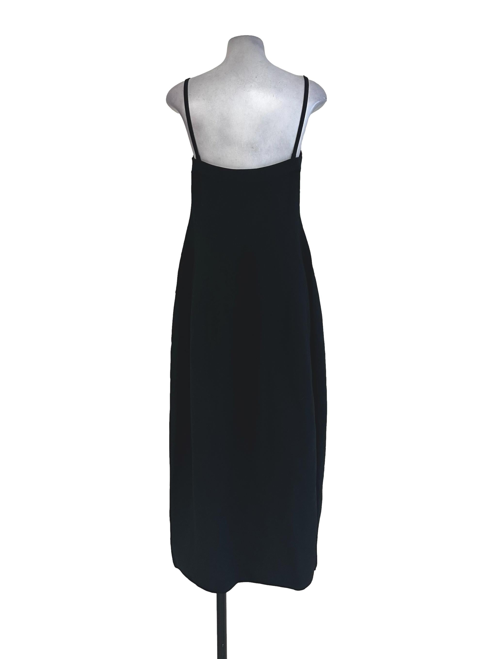 Black Pencil Stripes Sleeveless Dress