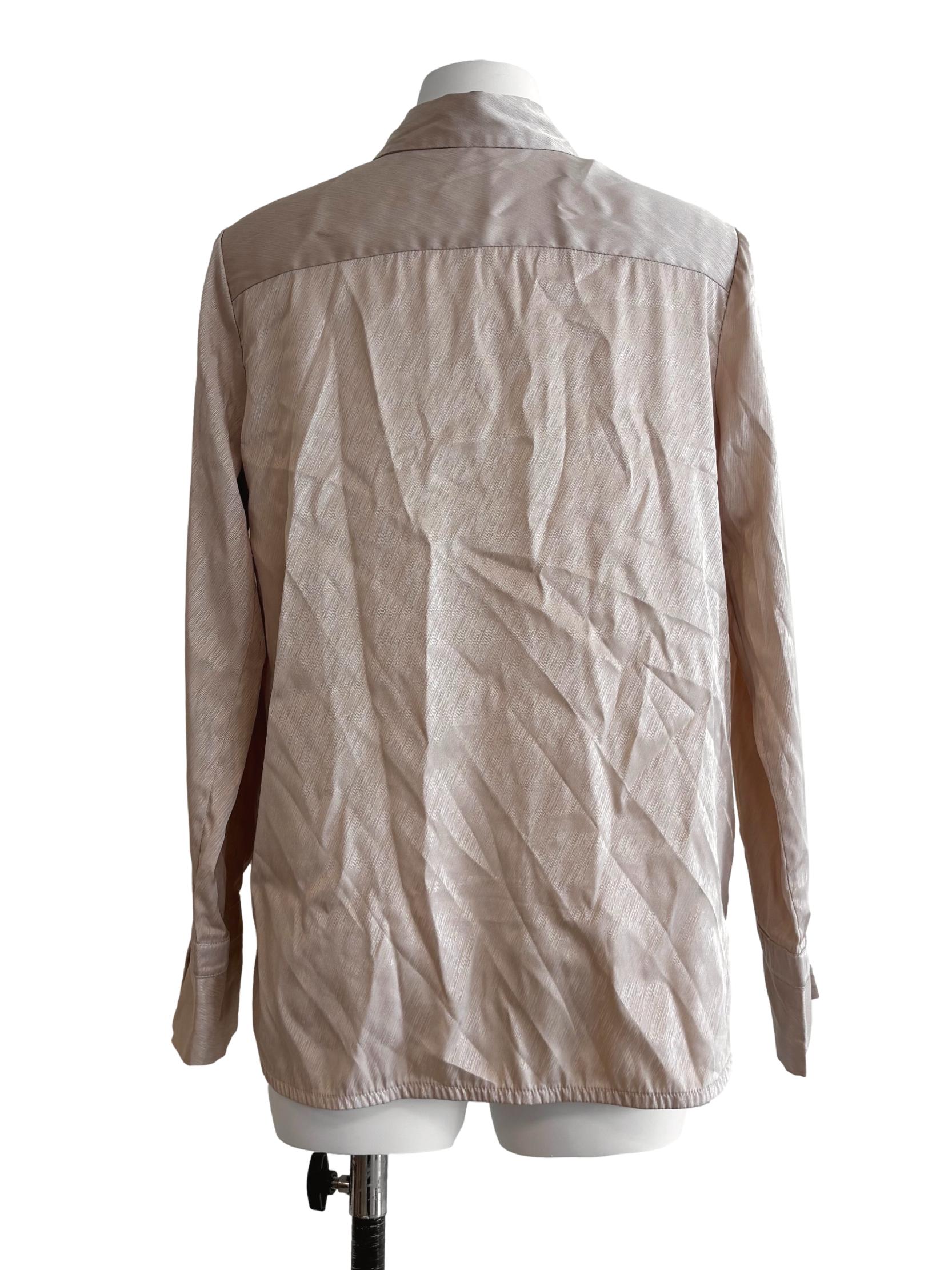 Coconut Beige Satin Blouse